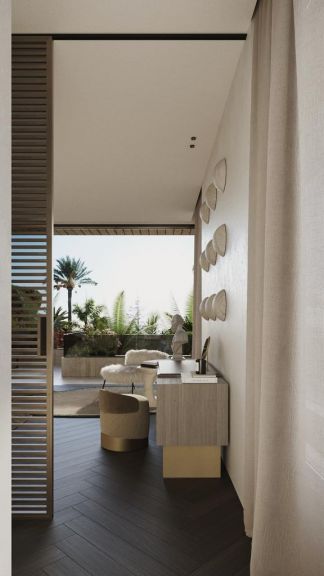 Exterior facade of new-build villa, Nagüeles, Marbella