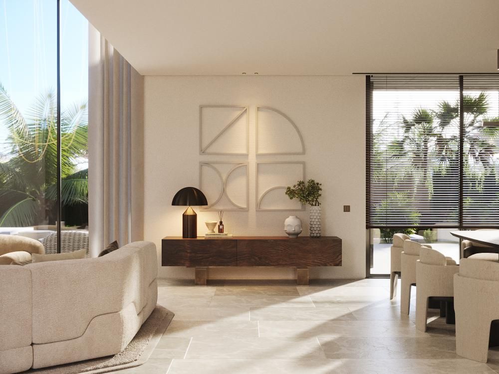 Garden area of new-build villa on 2,335m2 plot, Nagüeles, Marbella