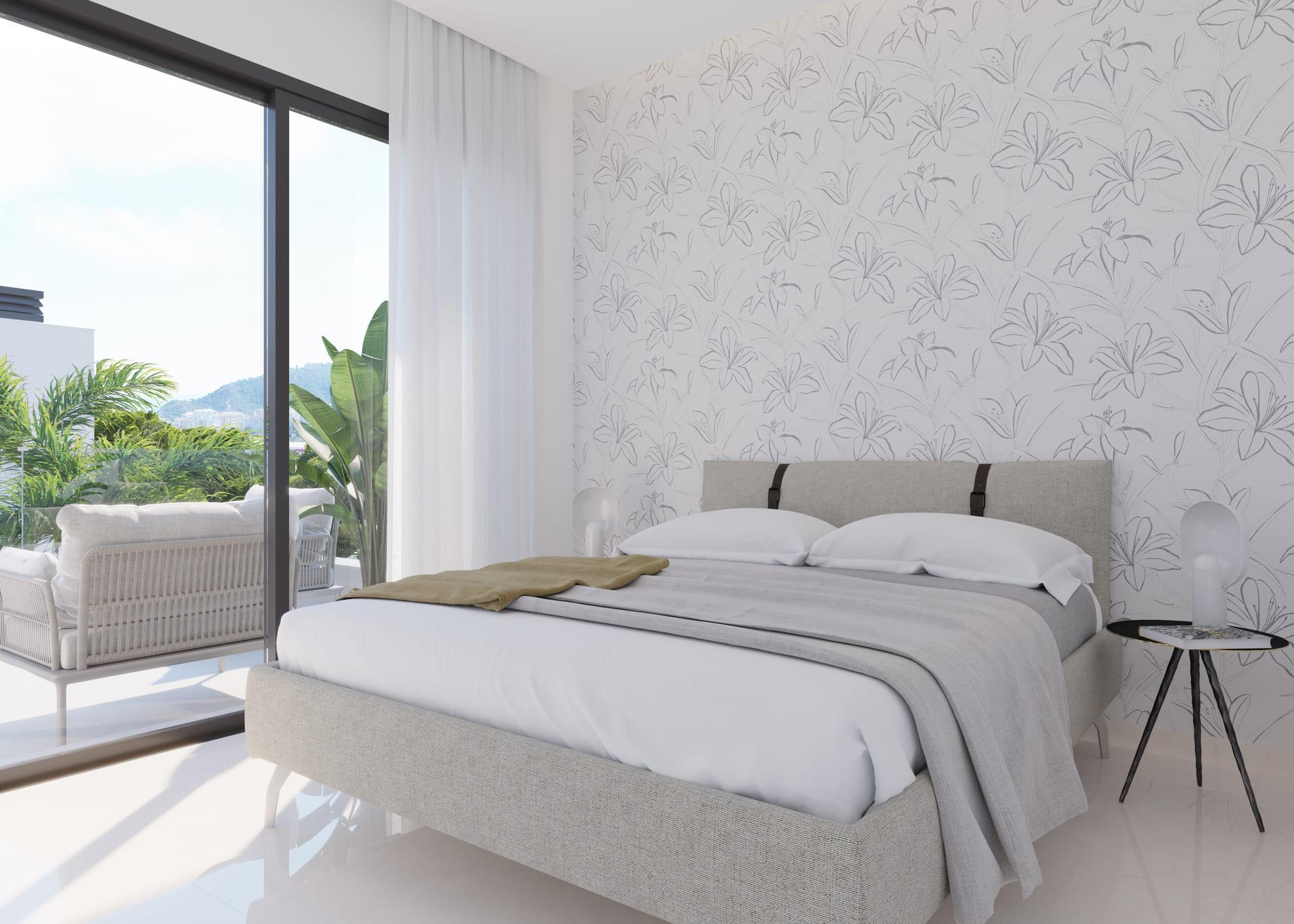 Living room interior in new-build villa, Finestrat Hills, Finestrat