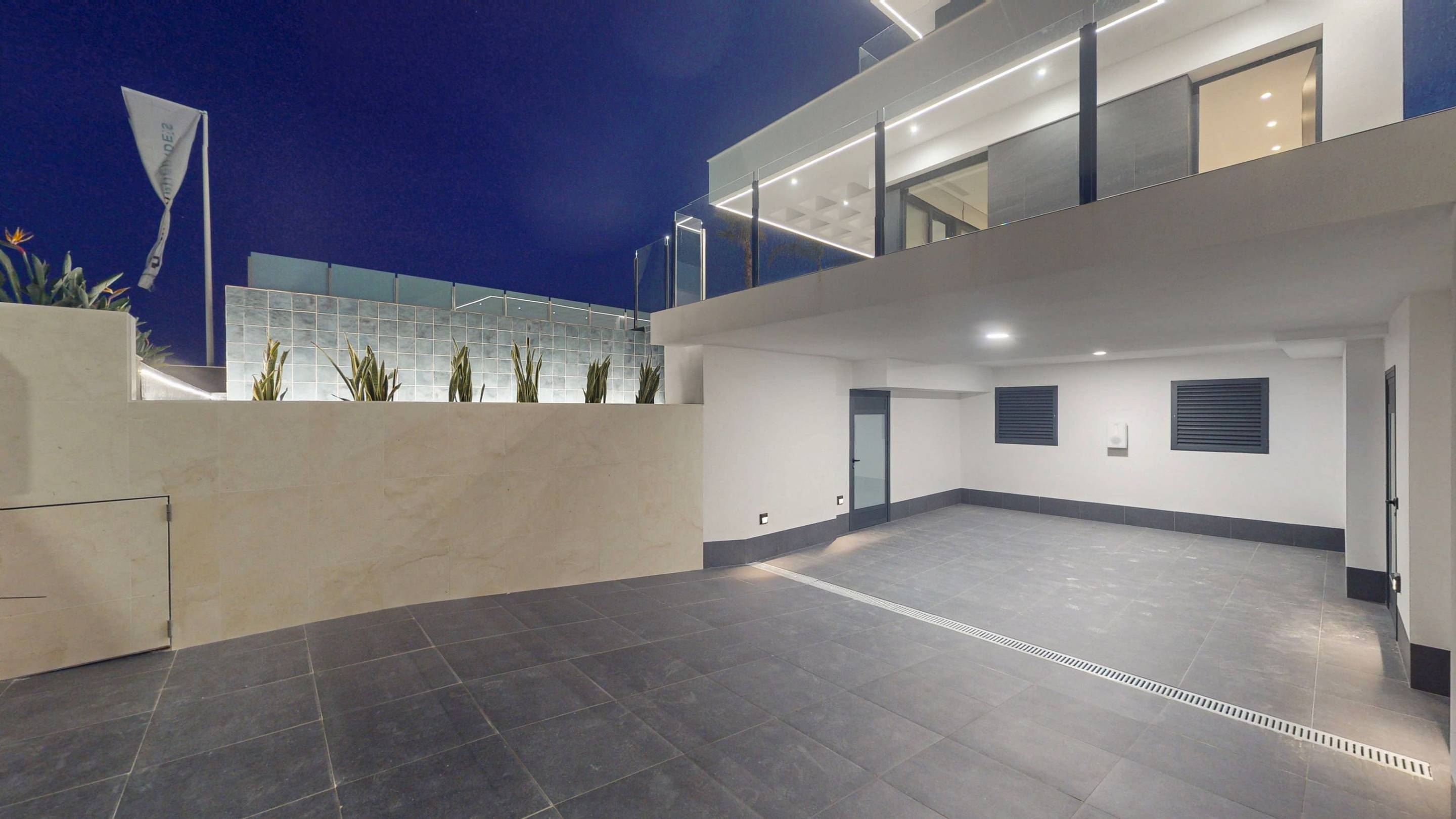 Access path or driveway at new-build villa, Finestrat Hills