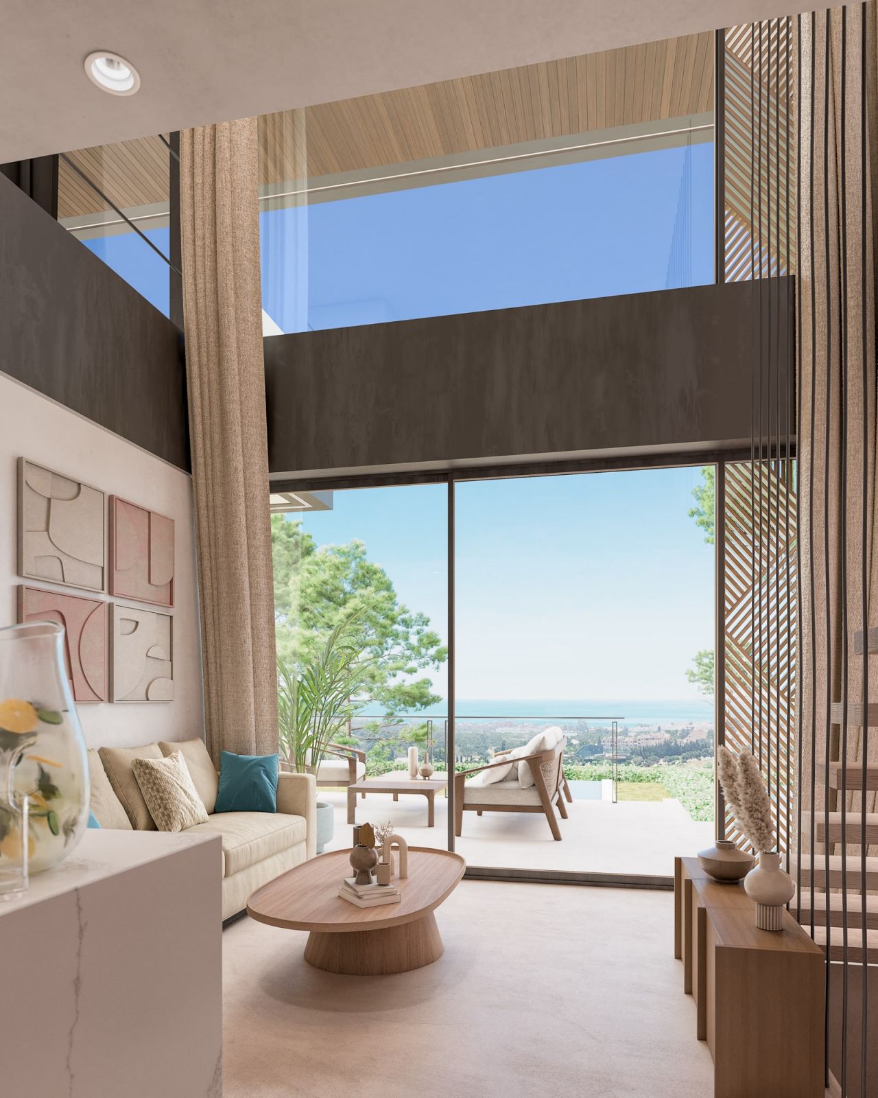 Private solarium terrace in ground-floor apartment, La Cerquilla