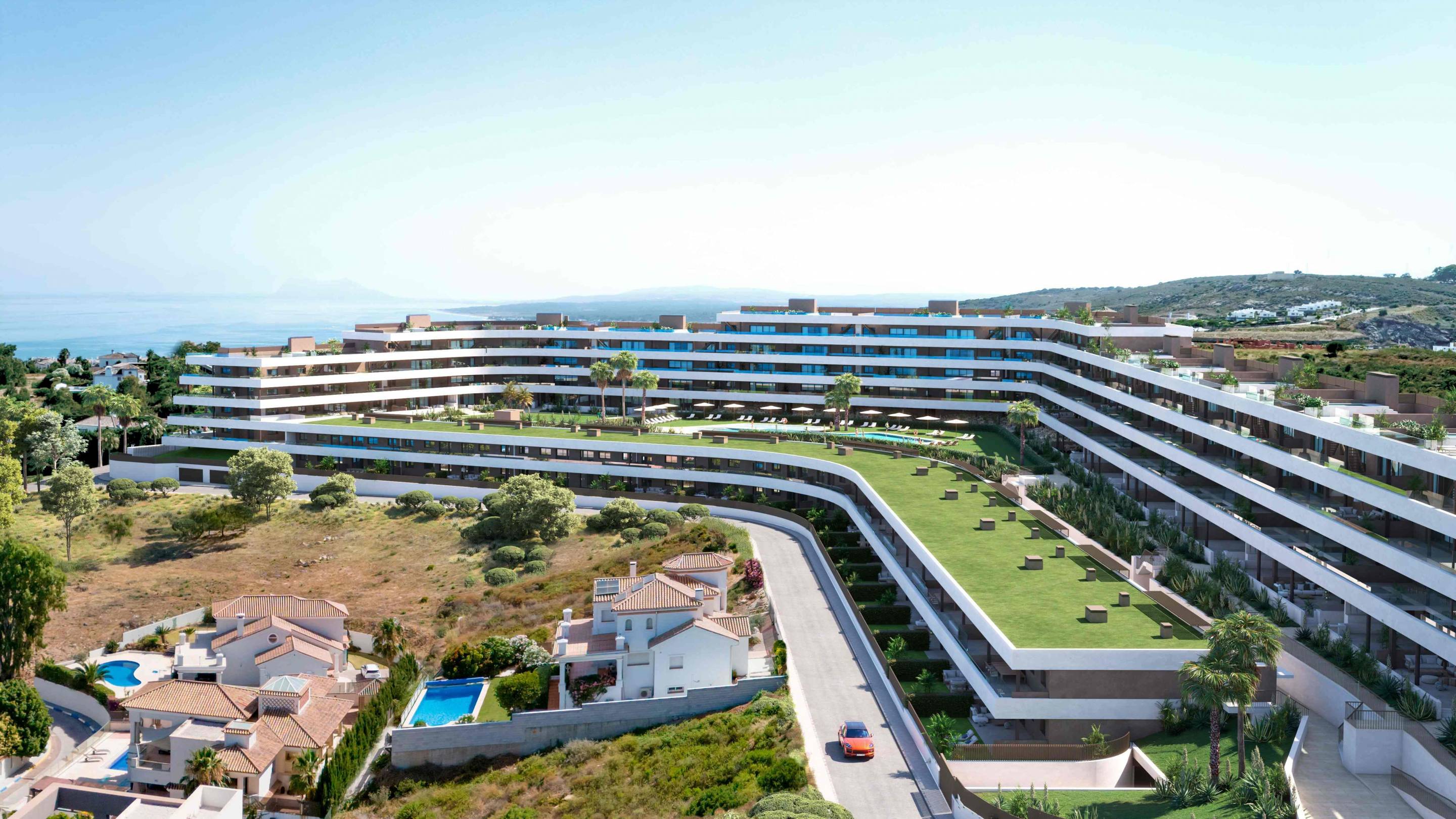 Surrounding landscape and street view, Bahía de las Rocas, Manilva