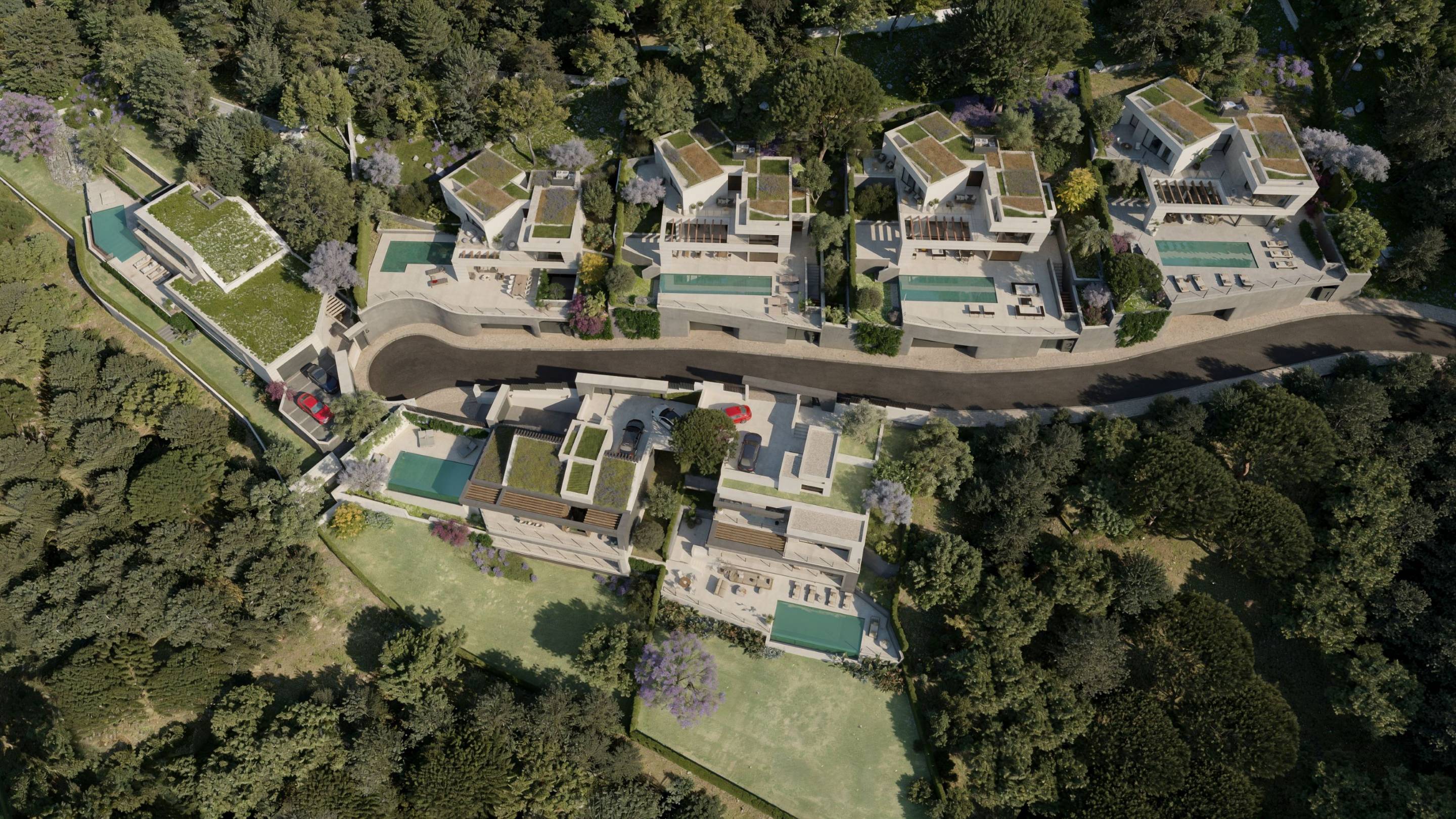 Villa for sale in Pinares de San Antón, Málaga - exterior view of new-build villa with plot