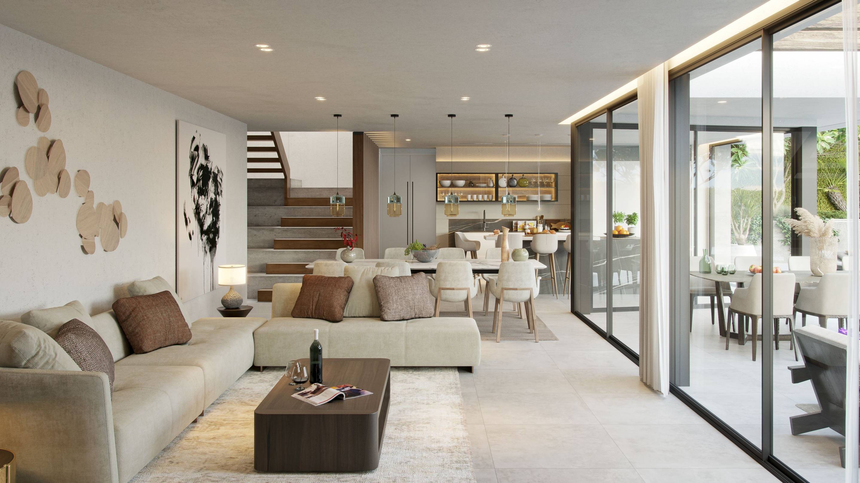 Living area in 4-bedroom villa, Pinares de San Antón, Málaga