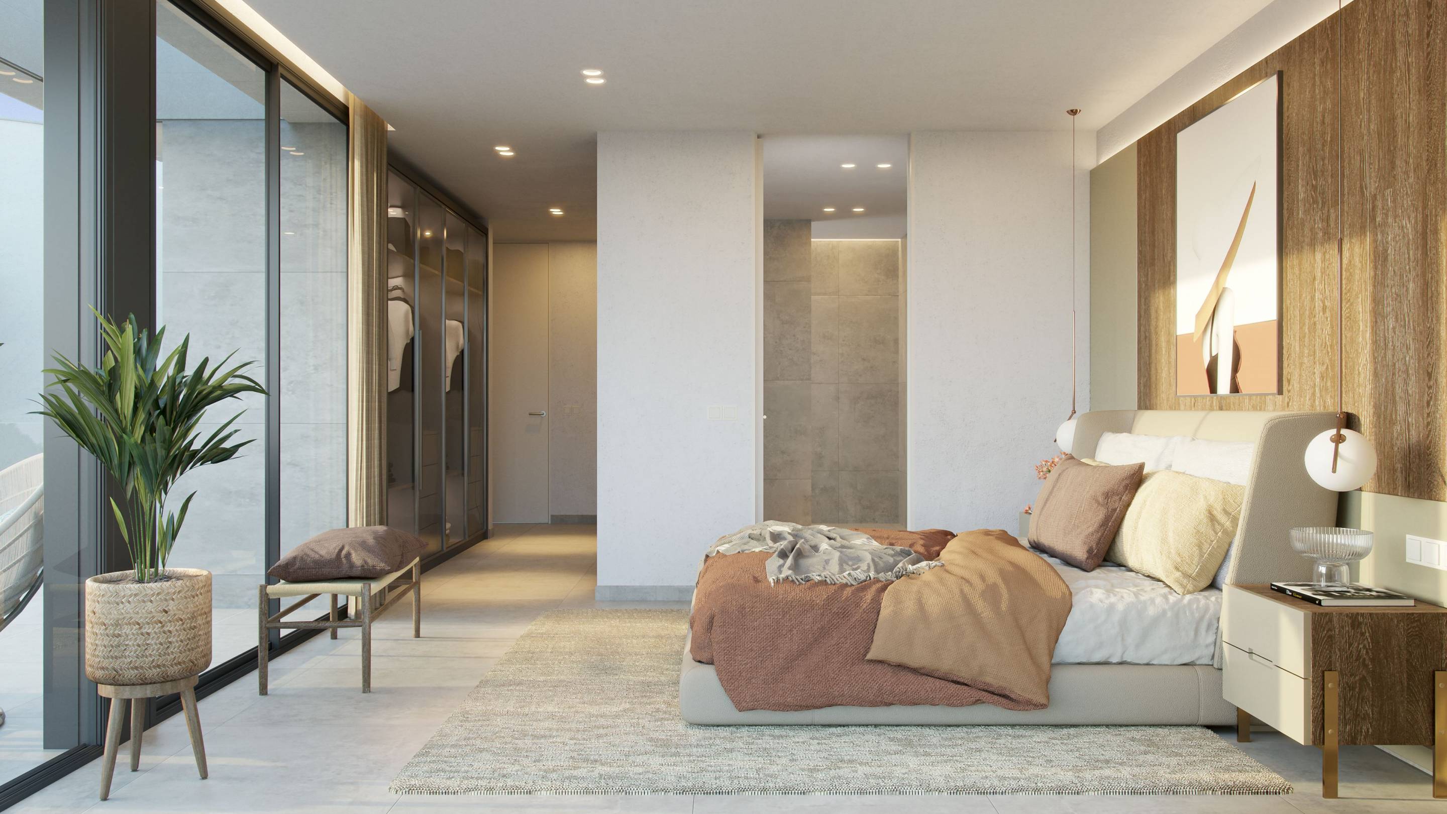 Open-plan living area in 4-bedroom villa, Pinares de San Antón, Málaga