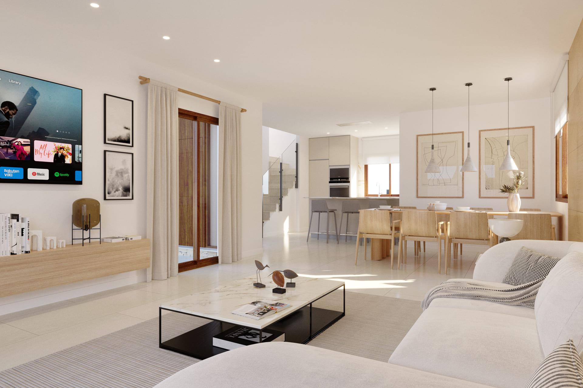 Kitchen in new-build 4-bedroom villa, Desamparados-Hurchillo-Torremendo, Orihuela