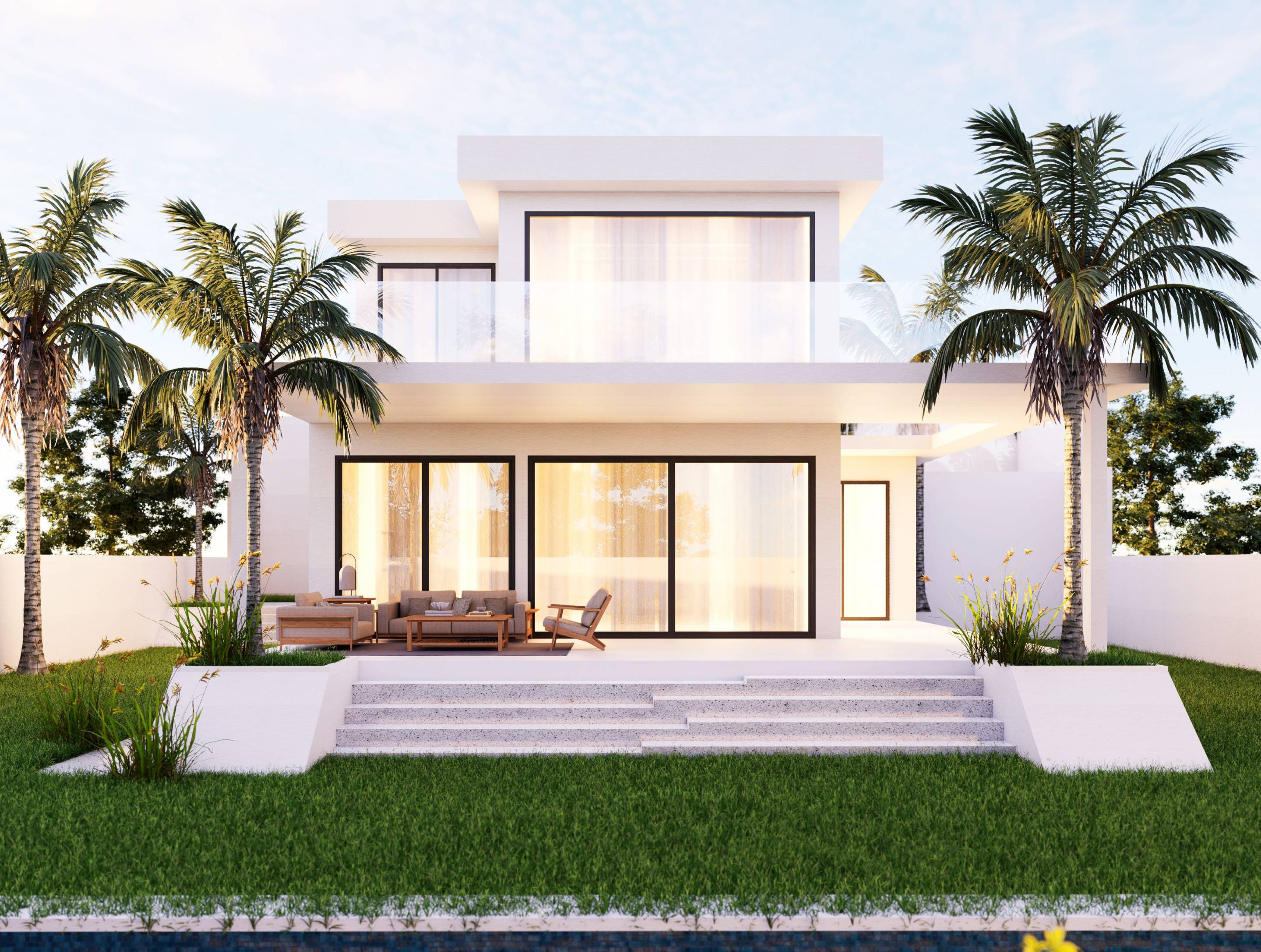 Villa for sale in Valle Romano, Estepona - exterior view of new-build villa with plot