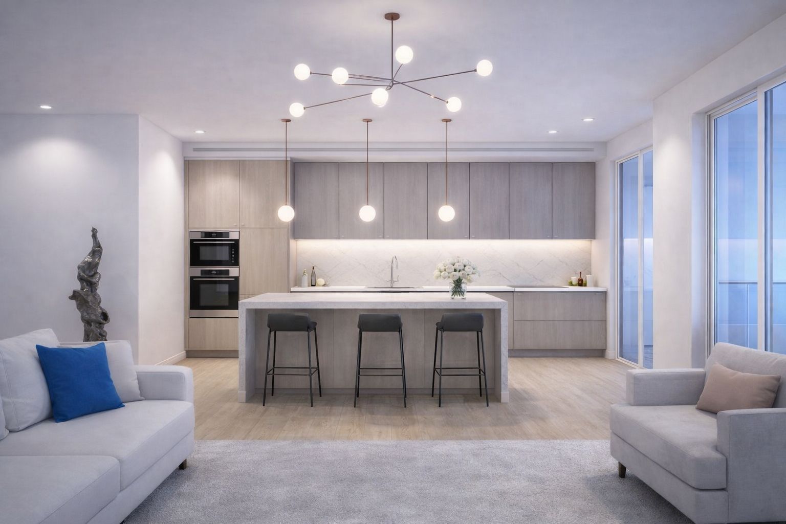 Outdoor terrace space in new-build villa, Whater Gardens, Estepona