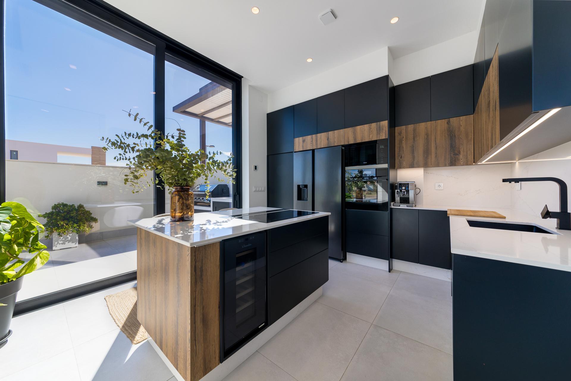 Front facade of 3-bedroom new-build villa in Lo Romero Golf, Pilar De La Horadada