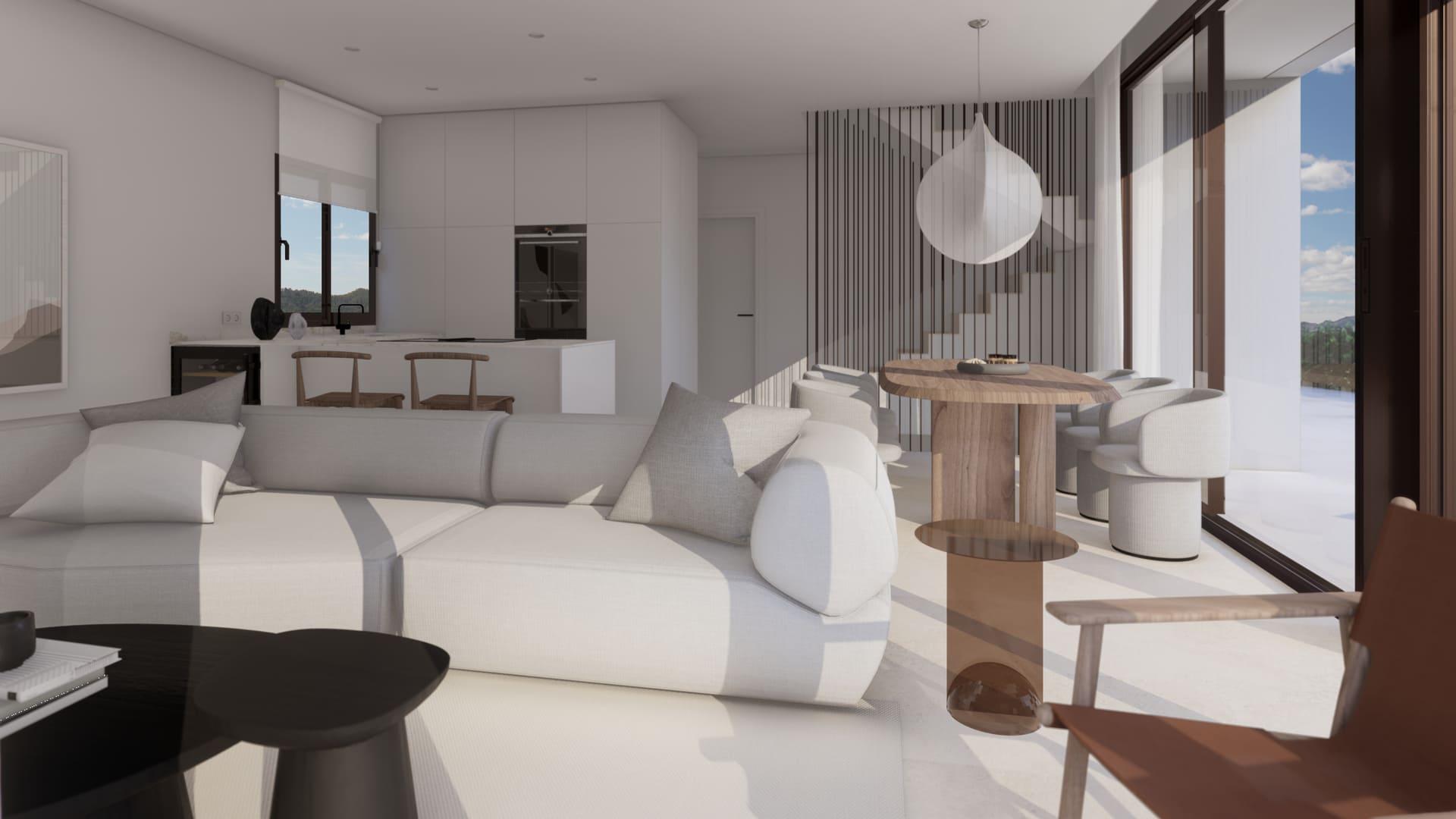 Bedroom 2 in 3-bedroom new-build villa, Golf Puig Campana, Finestrat