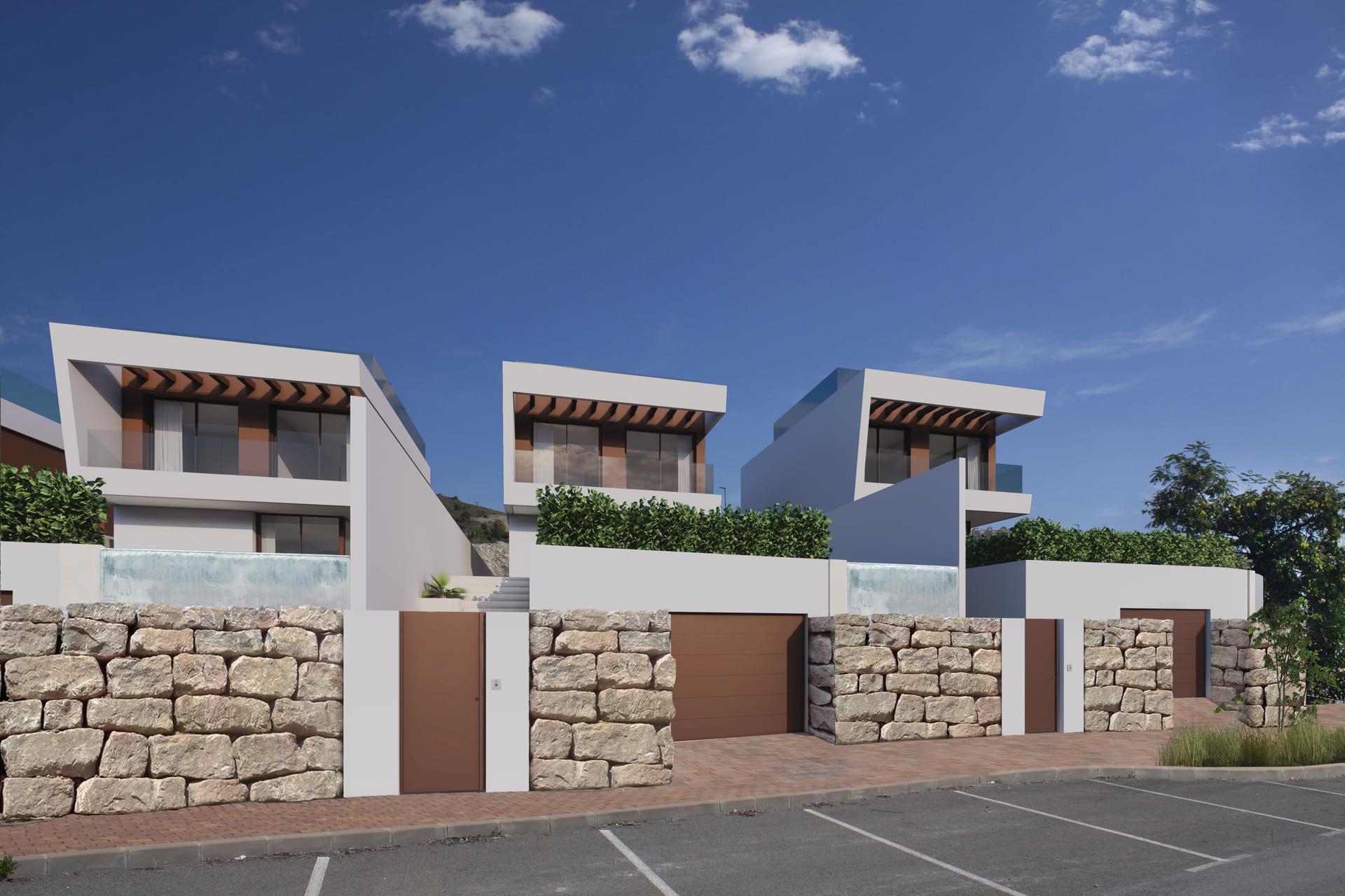 Solarium terrace on new-build villa roof, Golf Puig Campana, Finestrat