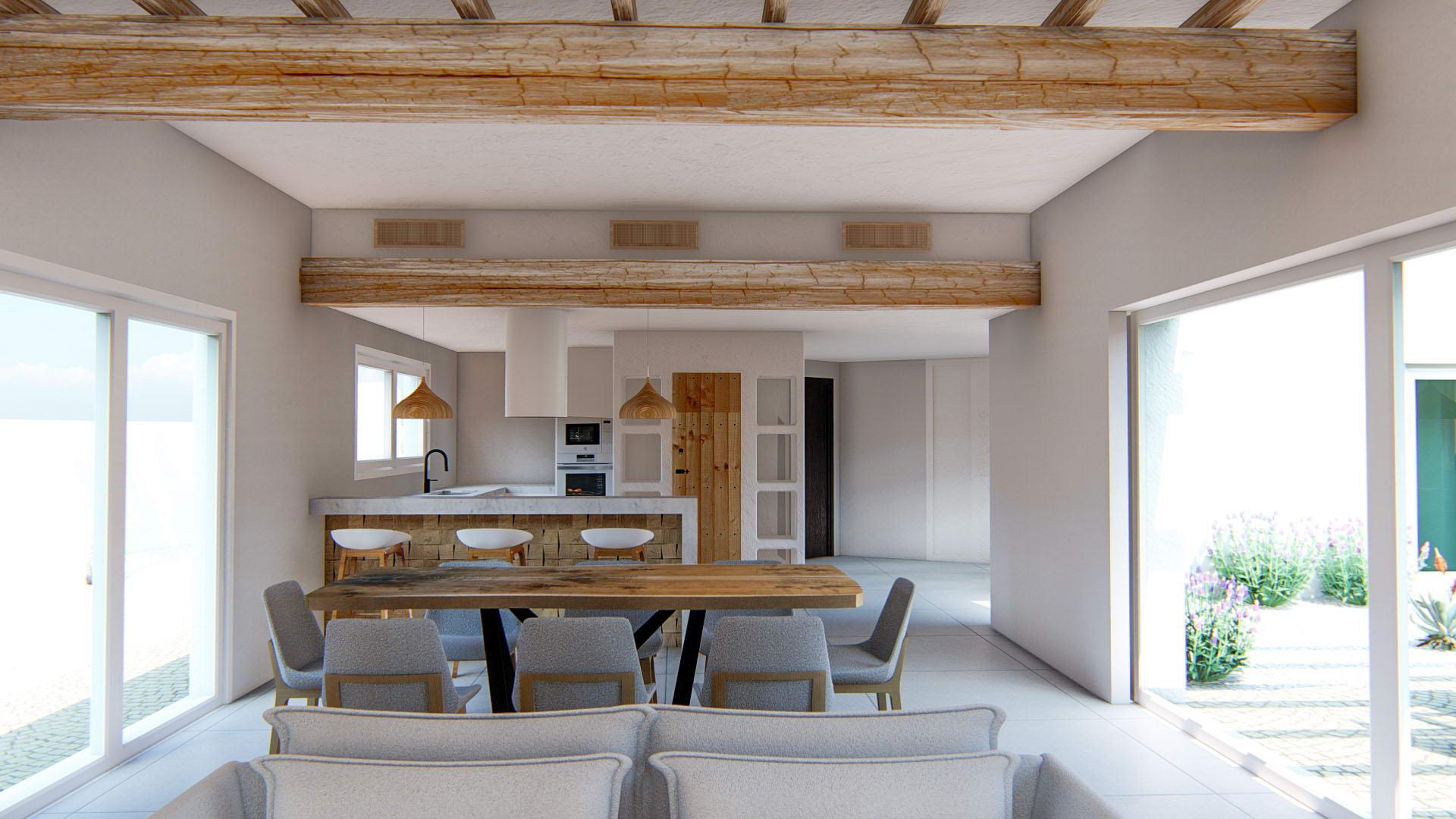 Kitchen and dining space in new-build villa, Alfaz del Pi Pueblo-Urbanizaciones