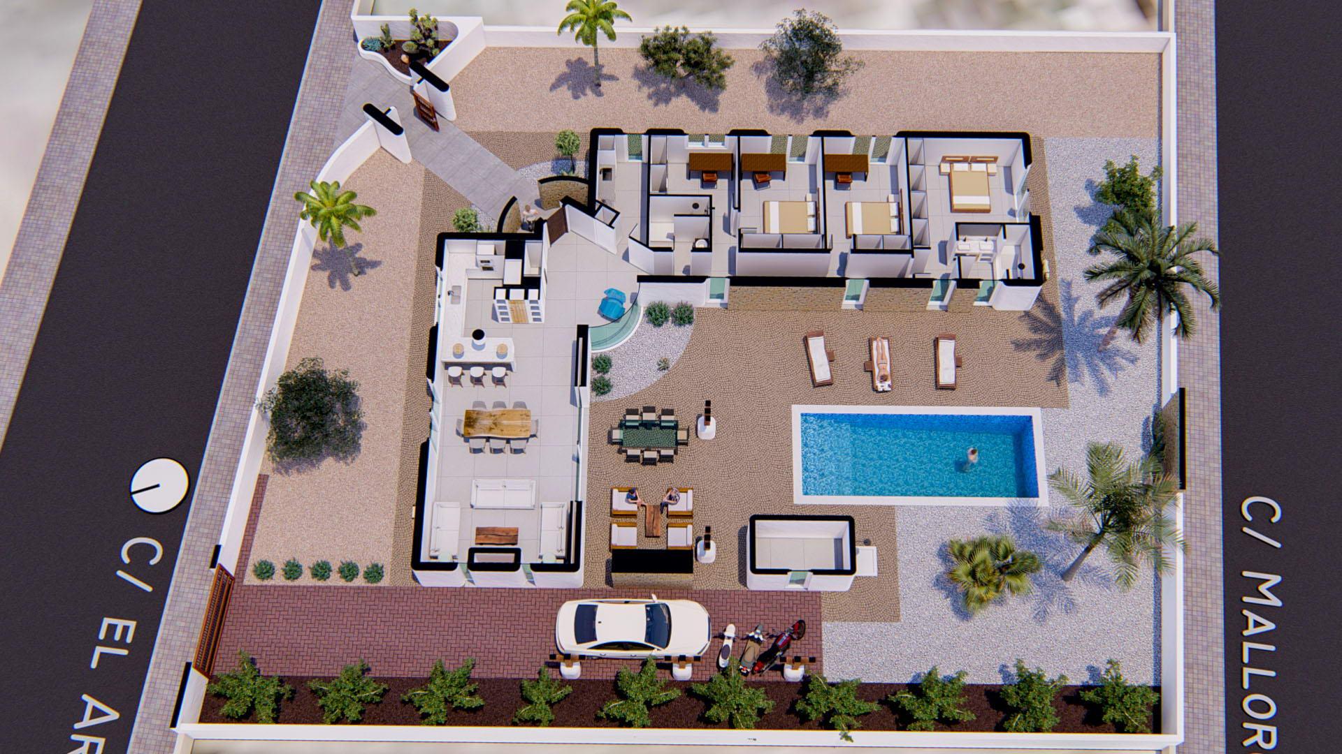 Surrounding residential area near new-build villa, Alfaz del Pi Pueblo-Urbanizaciones