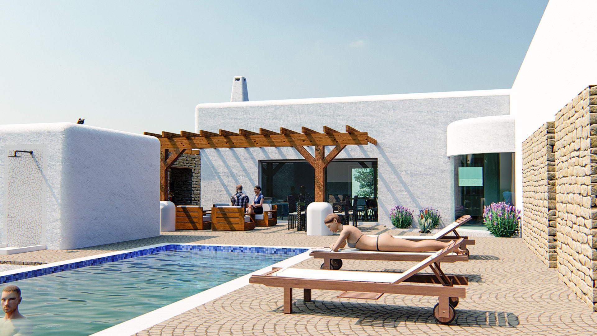 Ground-floor outdoor area of new-build villa in L'Alfàs del Pi