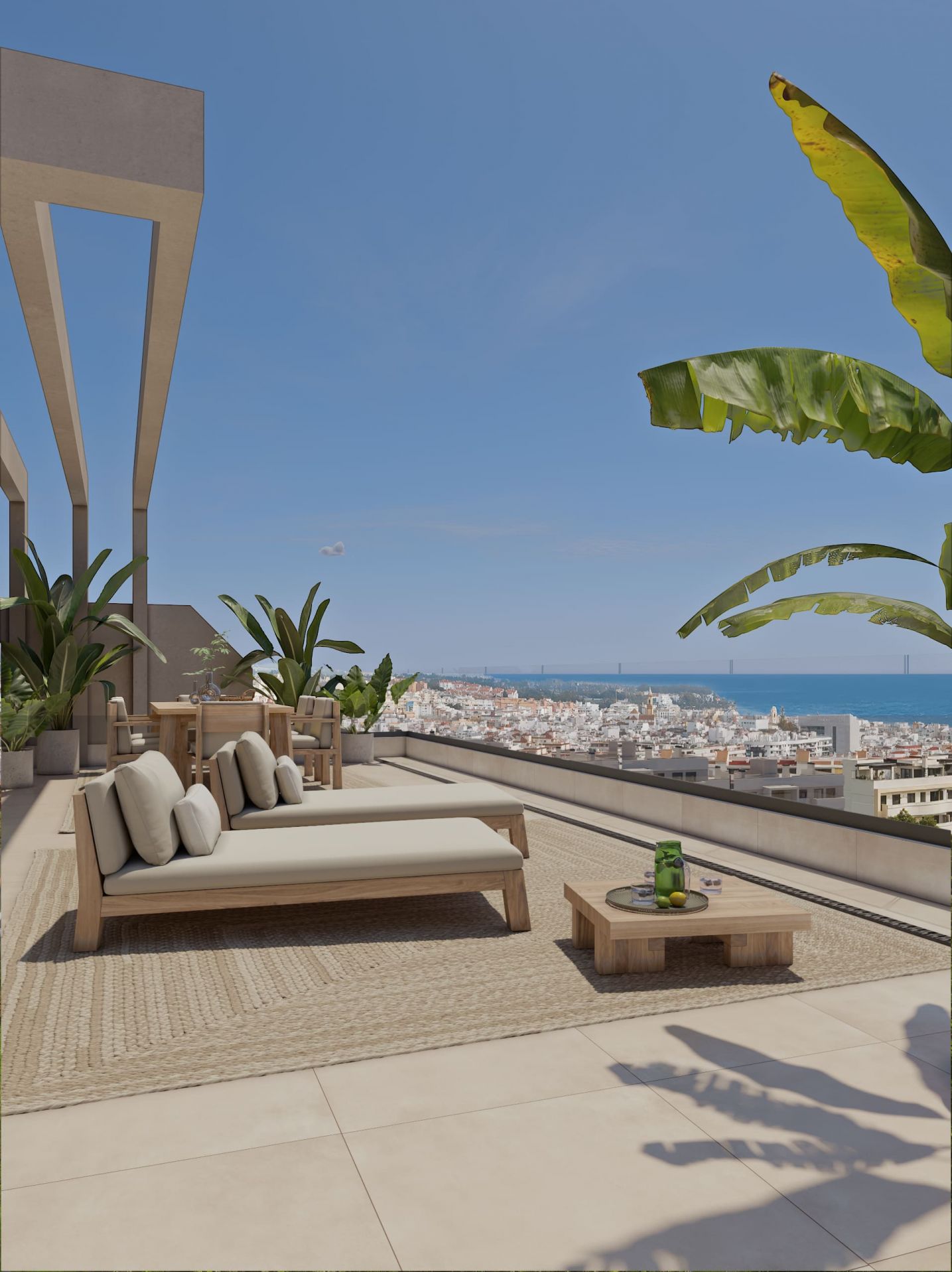 Bedroom with built-in storage in 2-bedroom apartment, Las Mesas, Estepona