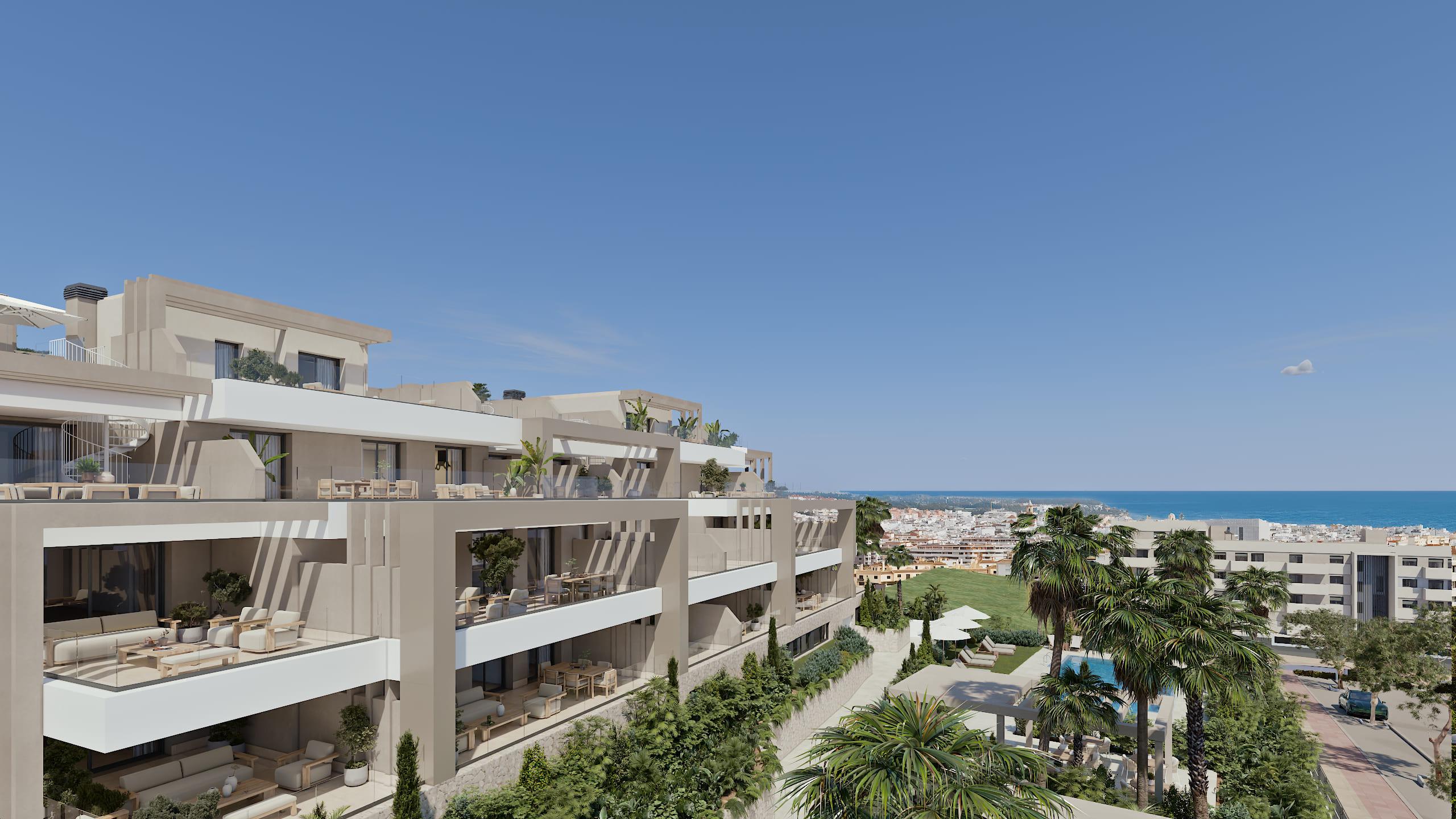 Terrace area in top-floor penthouse, Las Mesas, Estepona