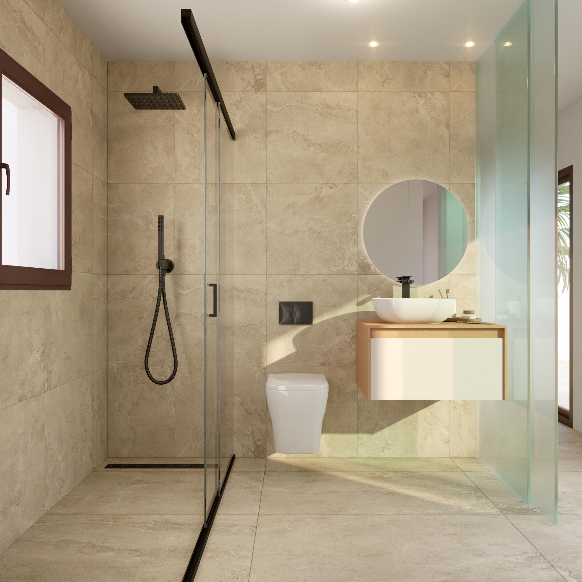 Bathroom in 3-bedroom new-build villa, Algorfa, Alicante