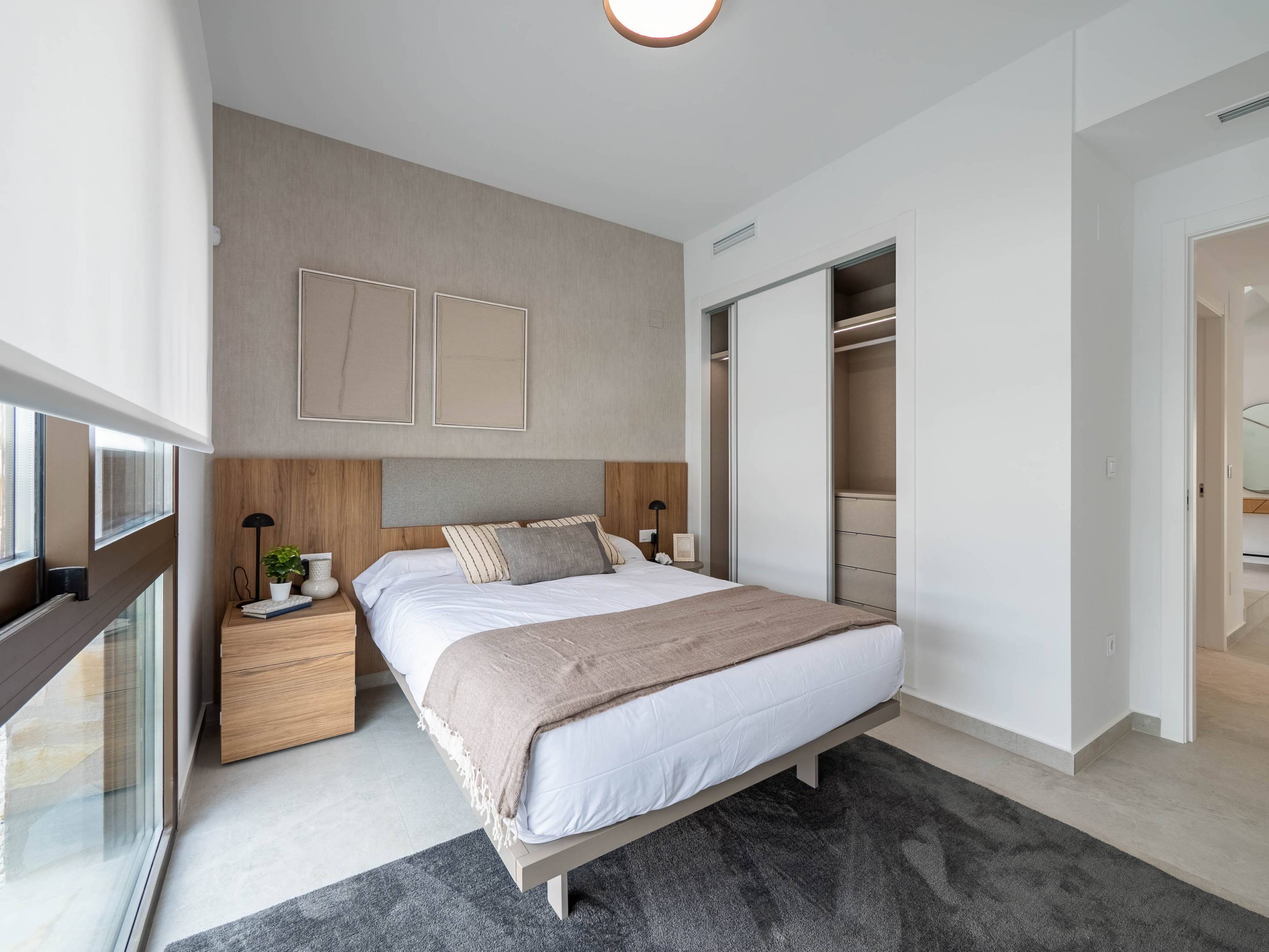 Living room towards garden doors, new-build villa, Algorfa