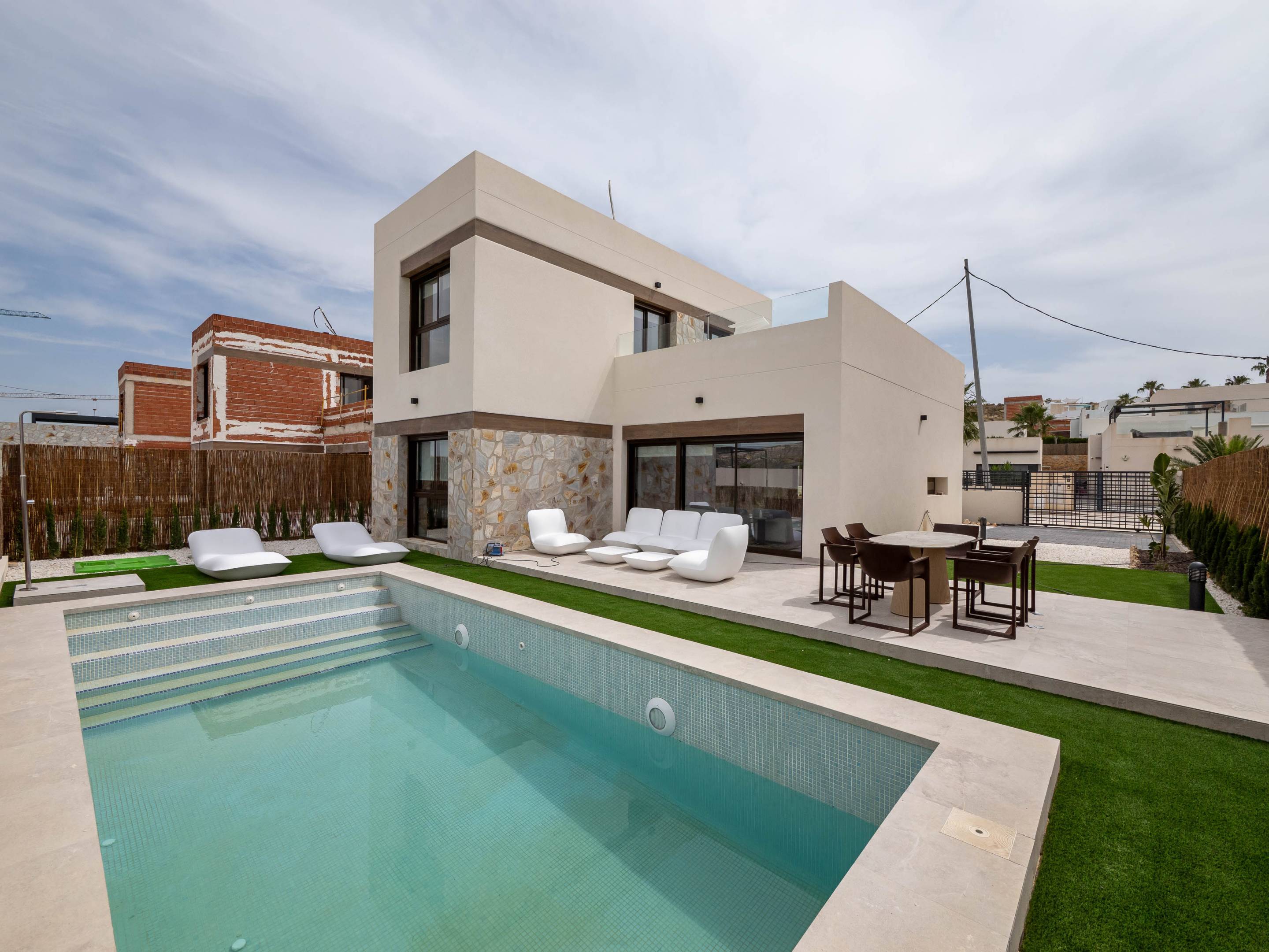 Kitchen and dining open-plan space, new-build villa, Algorfa