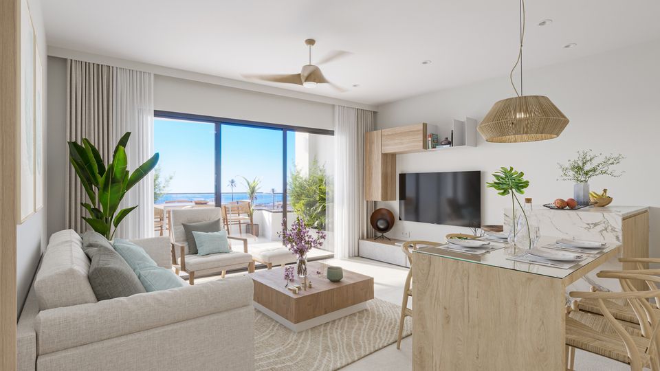 Living area in 3-bedroom apartment, San Pedro de Pinatar