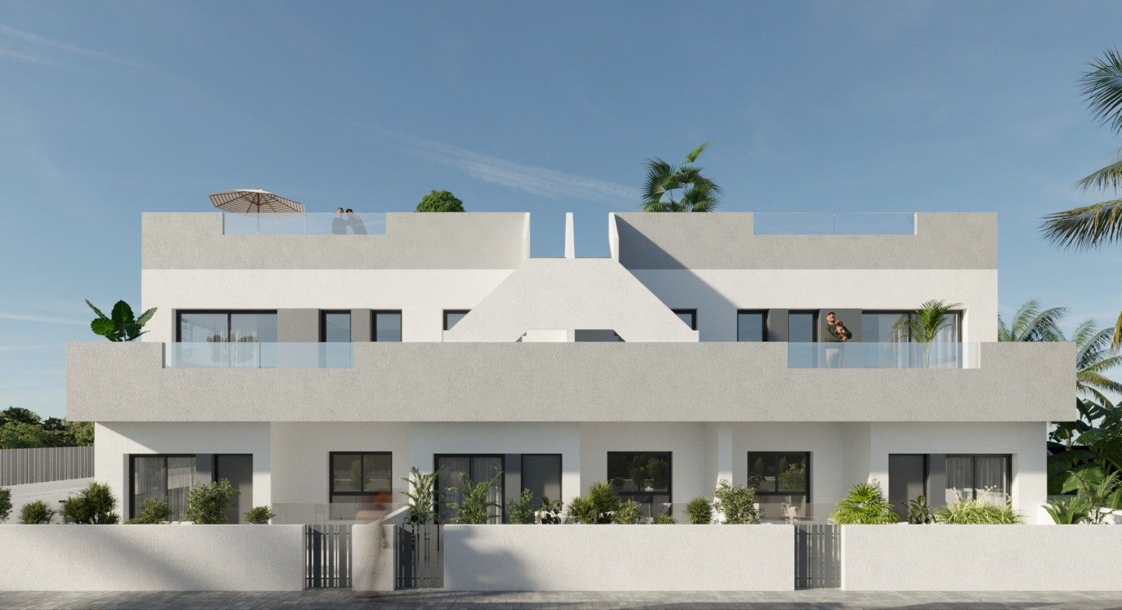 Communal grounds in new-build apartment complex, Lago Jardín, Torrevieja