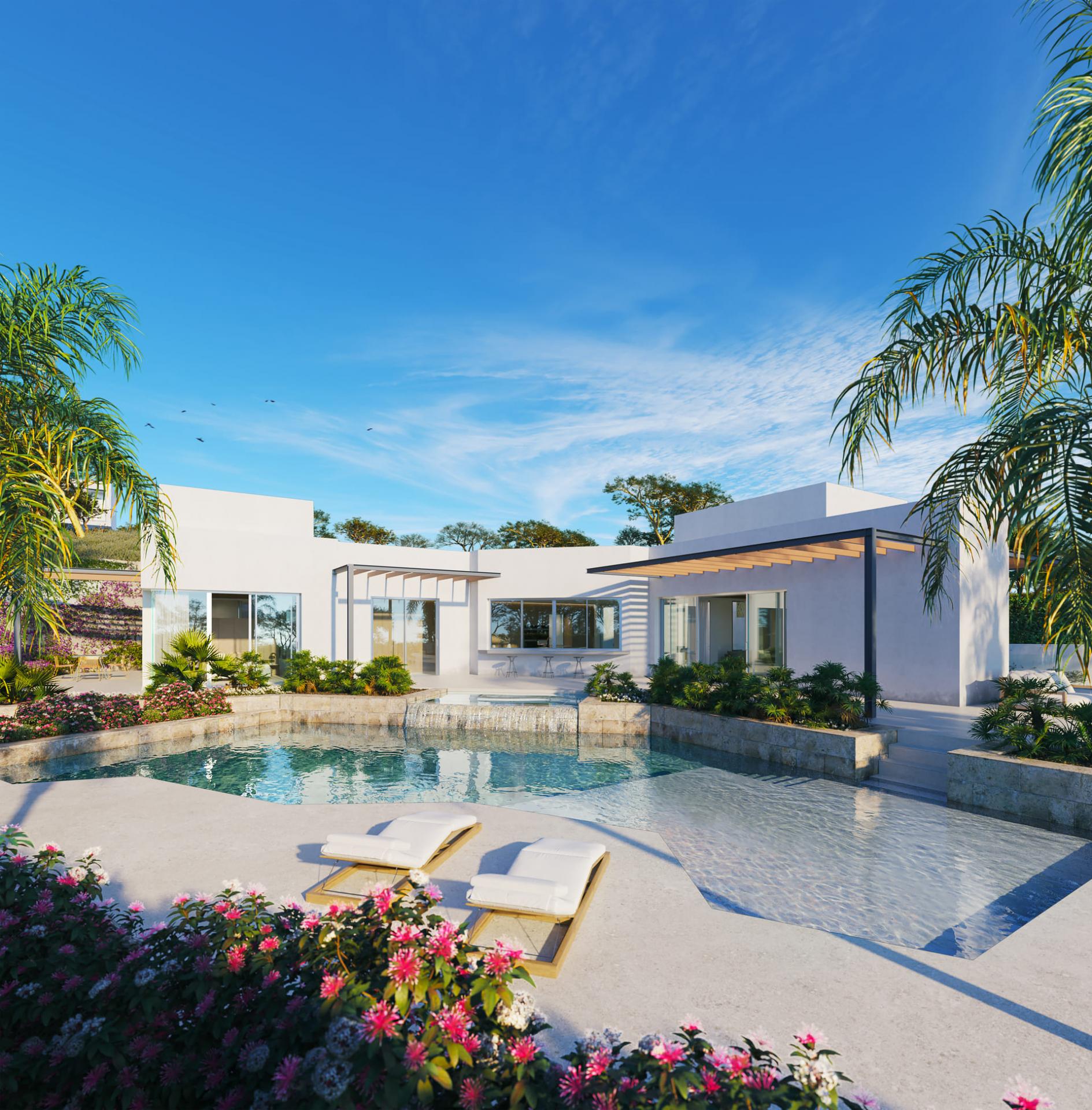 Side elevation and plot of new-build villa in Desamparados-Hurchillo-Torremendo