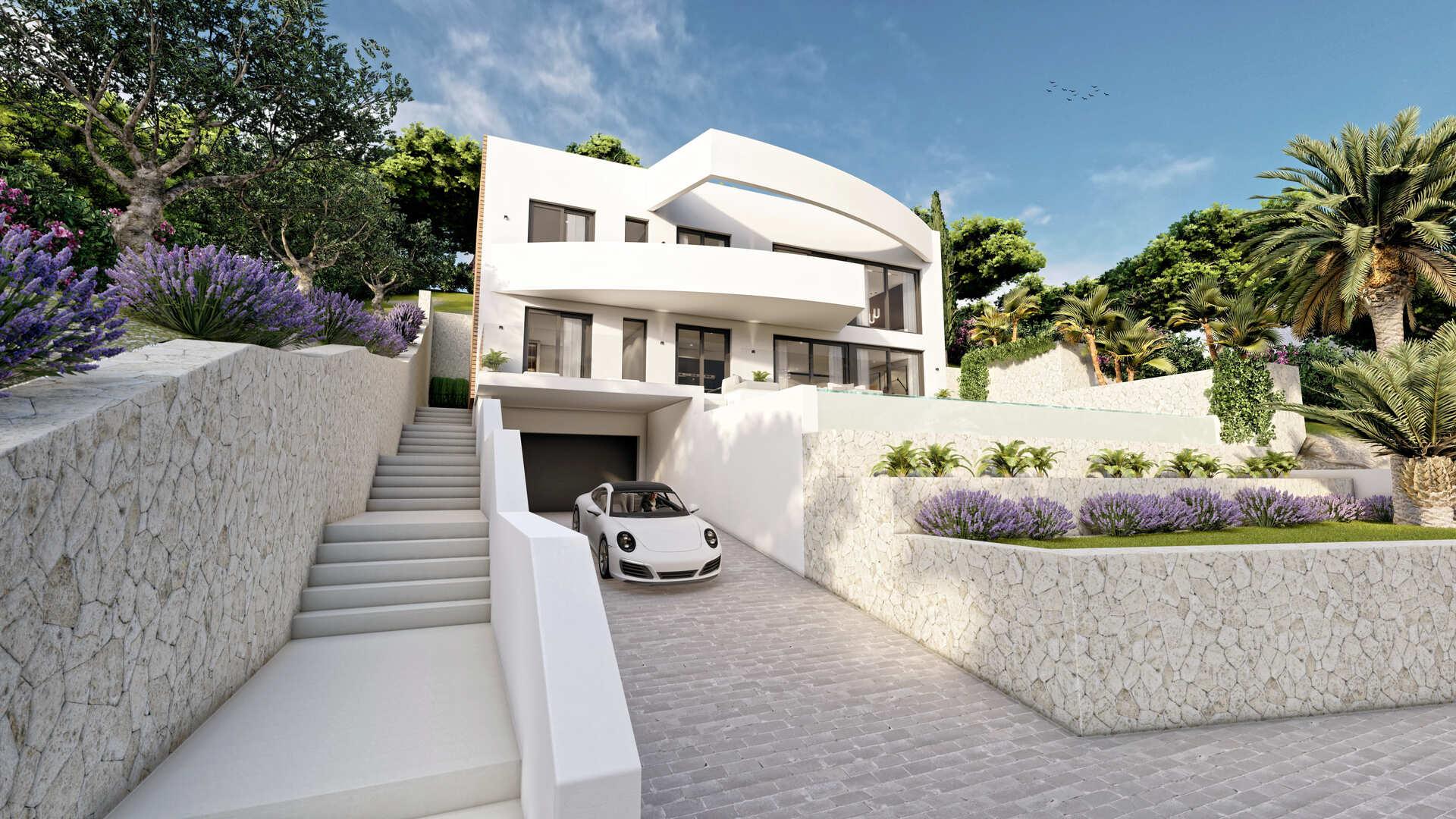 Hallway or corridor in new-build villa, Altea la Vella, Altea