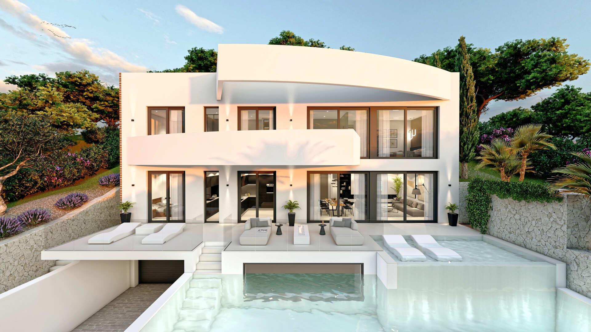 Garden or outdoor space at new-build villa, Altea la Vella