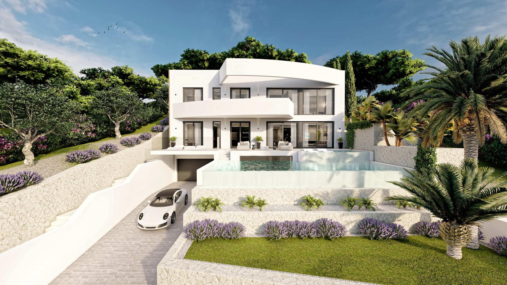 Floor plan of 4-bedroom new-build villa in Altea la Vella, Altea