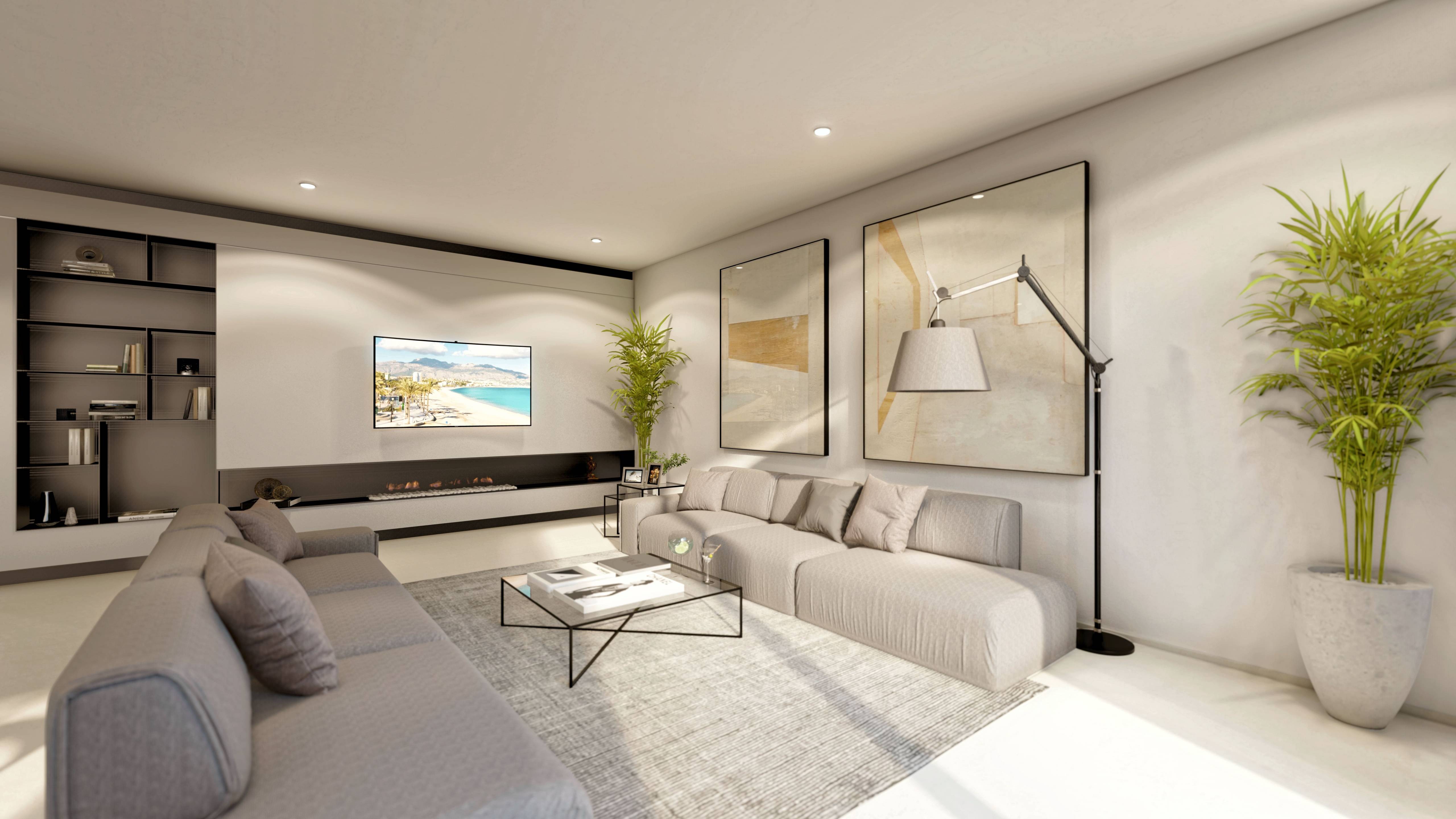 Second floor plan of new-build villa in Altea la Vella, Altea