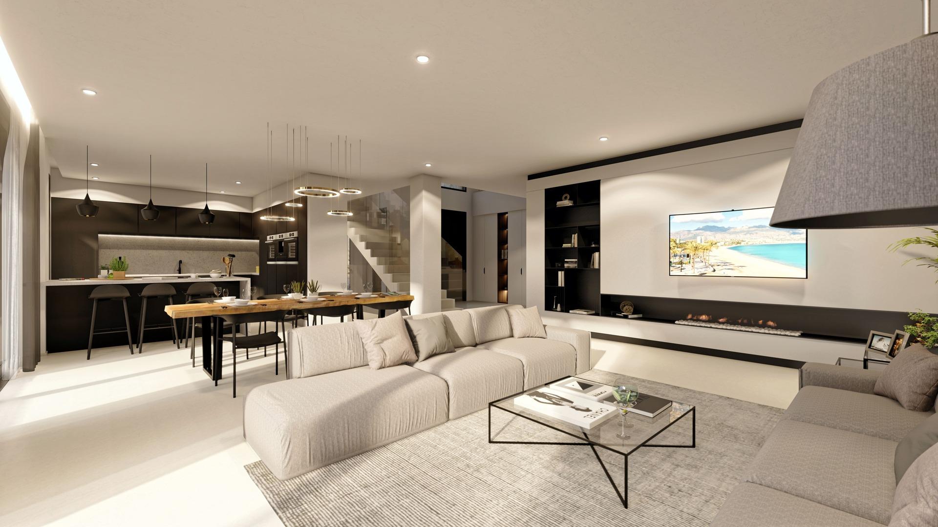 Interior room in 4-bedroom new-build villa, Altea la Vella