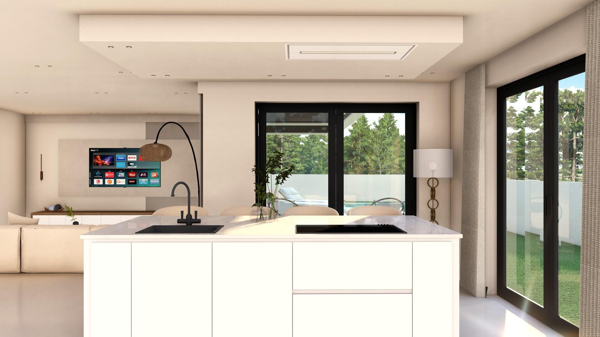 Interior hallway in 3-bedroom villa, Camporrosso Village, Finestrat
