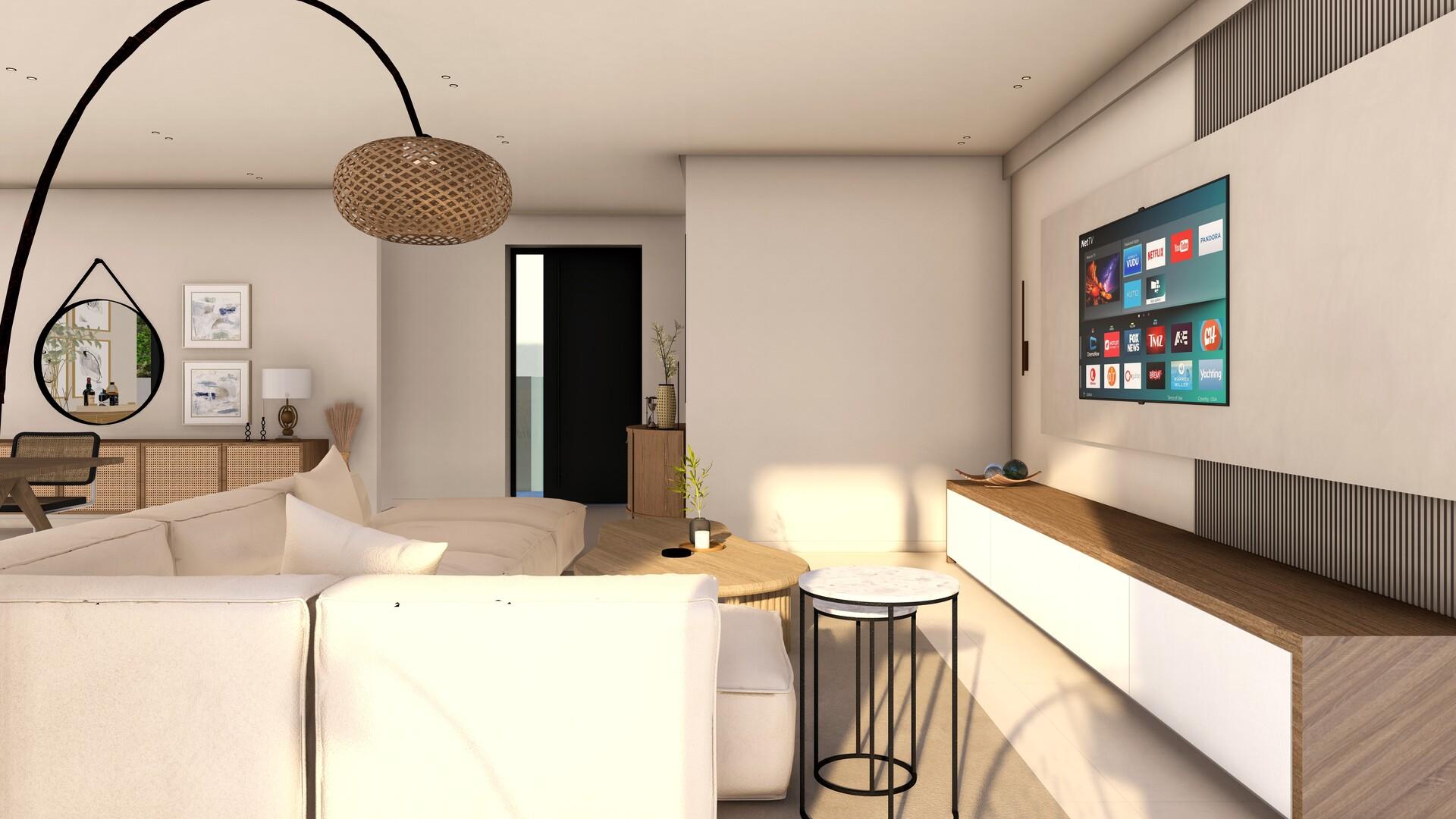 Outdoor area and pool space, 4-bedroom villa plot, Camporrosso Village