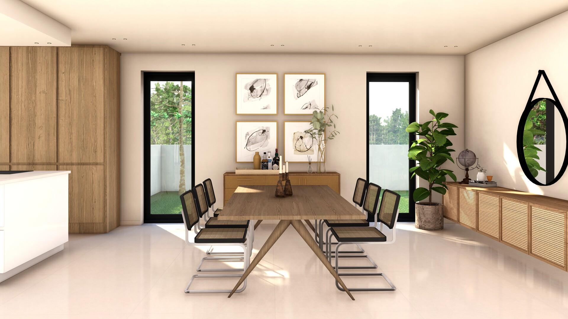 Access road and street frontage, new-build villa, Camporrosso Village