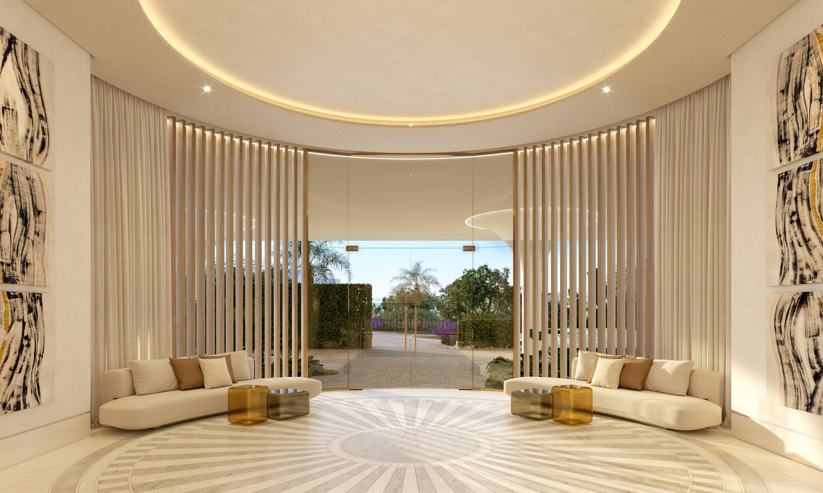Parking or garage area at new-build development, Los Llanos, Estepona