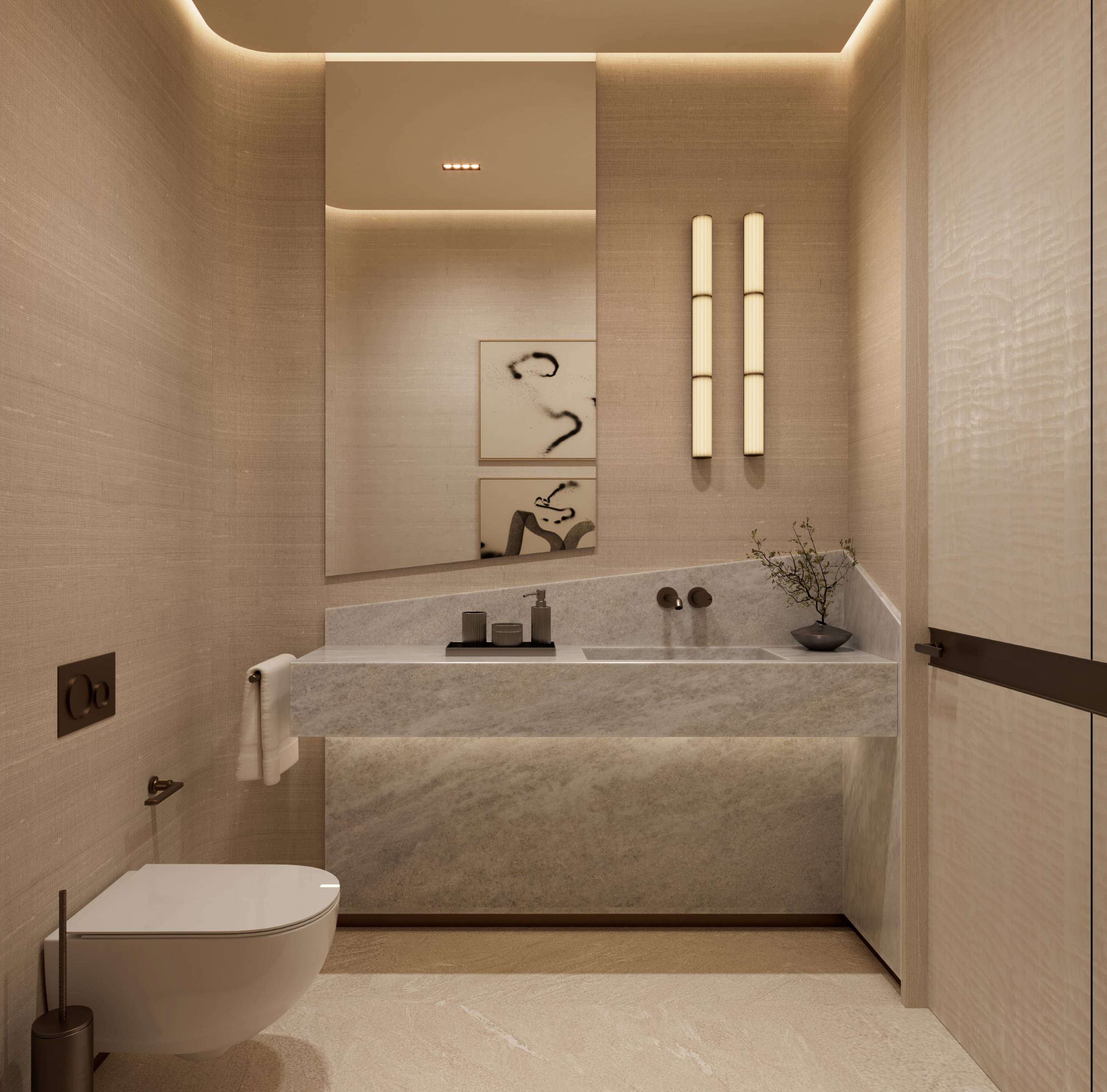 Interior corridor in new-build penthouse development, Los Llanos
