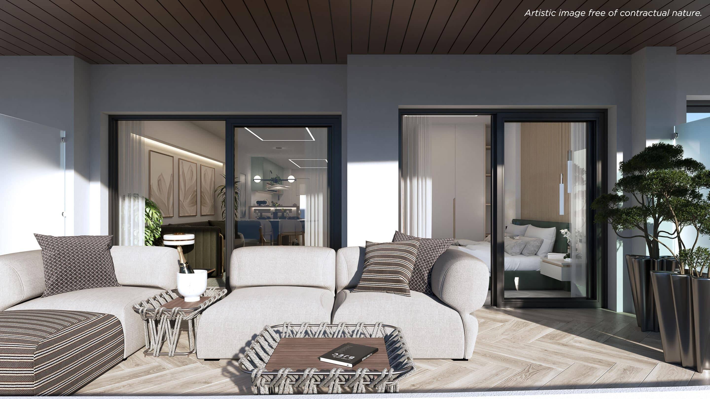 Terrace area with outdoor dining furniture