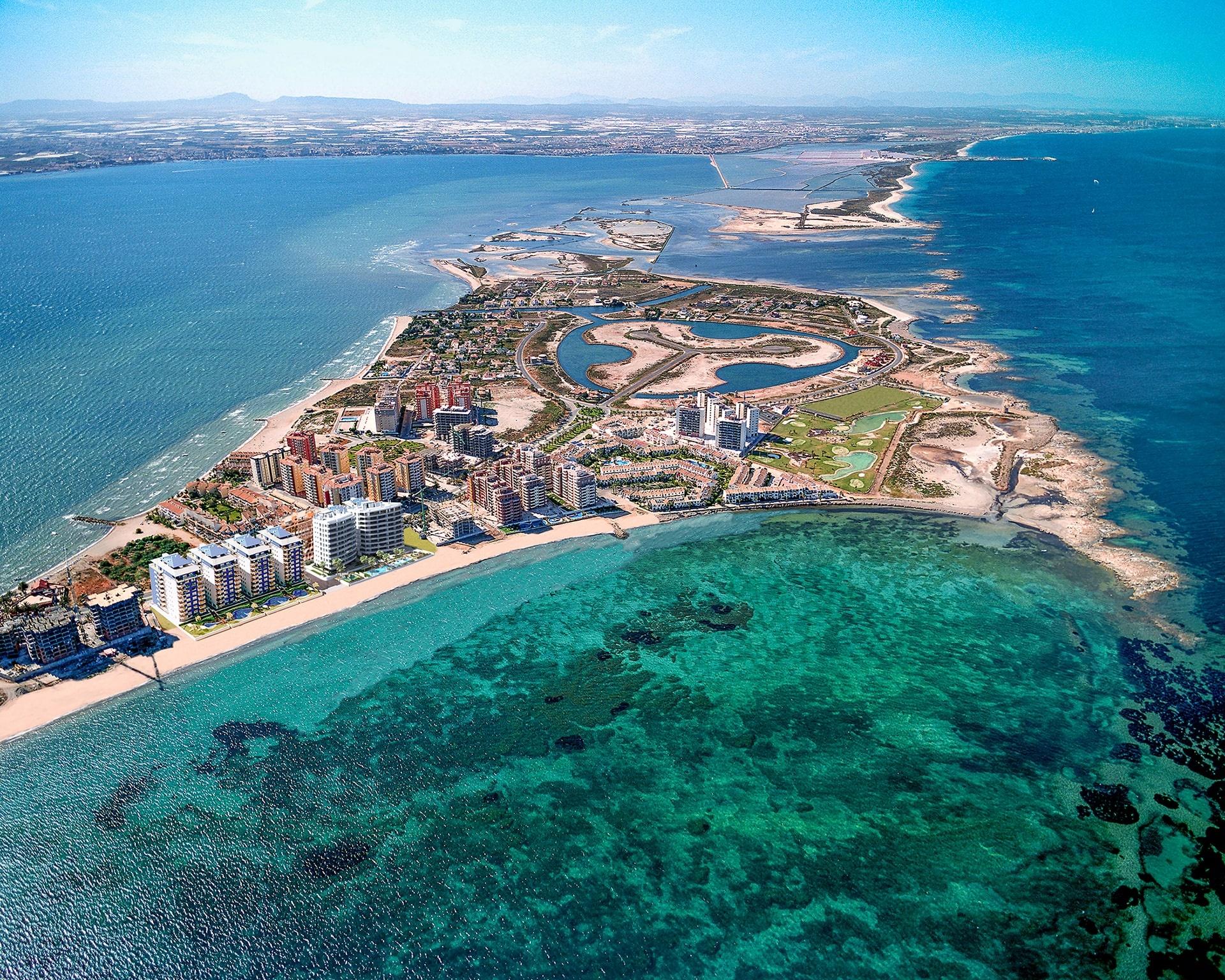 View toward San Javier from the La Manga strip