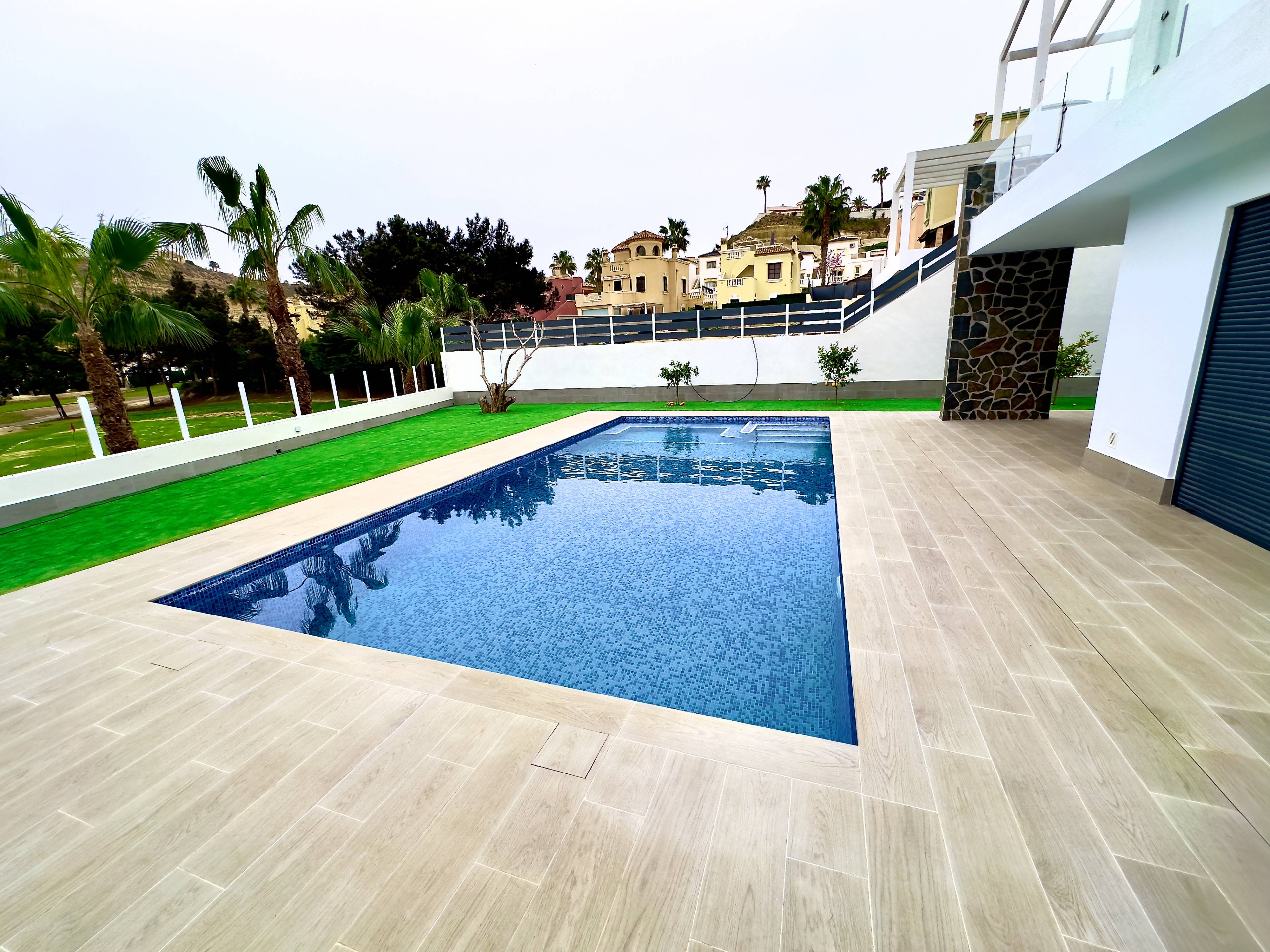 Kitchen worktops and cabinetry in new-build villa, La Marquesa