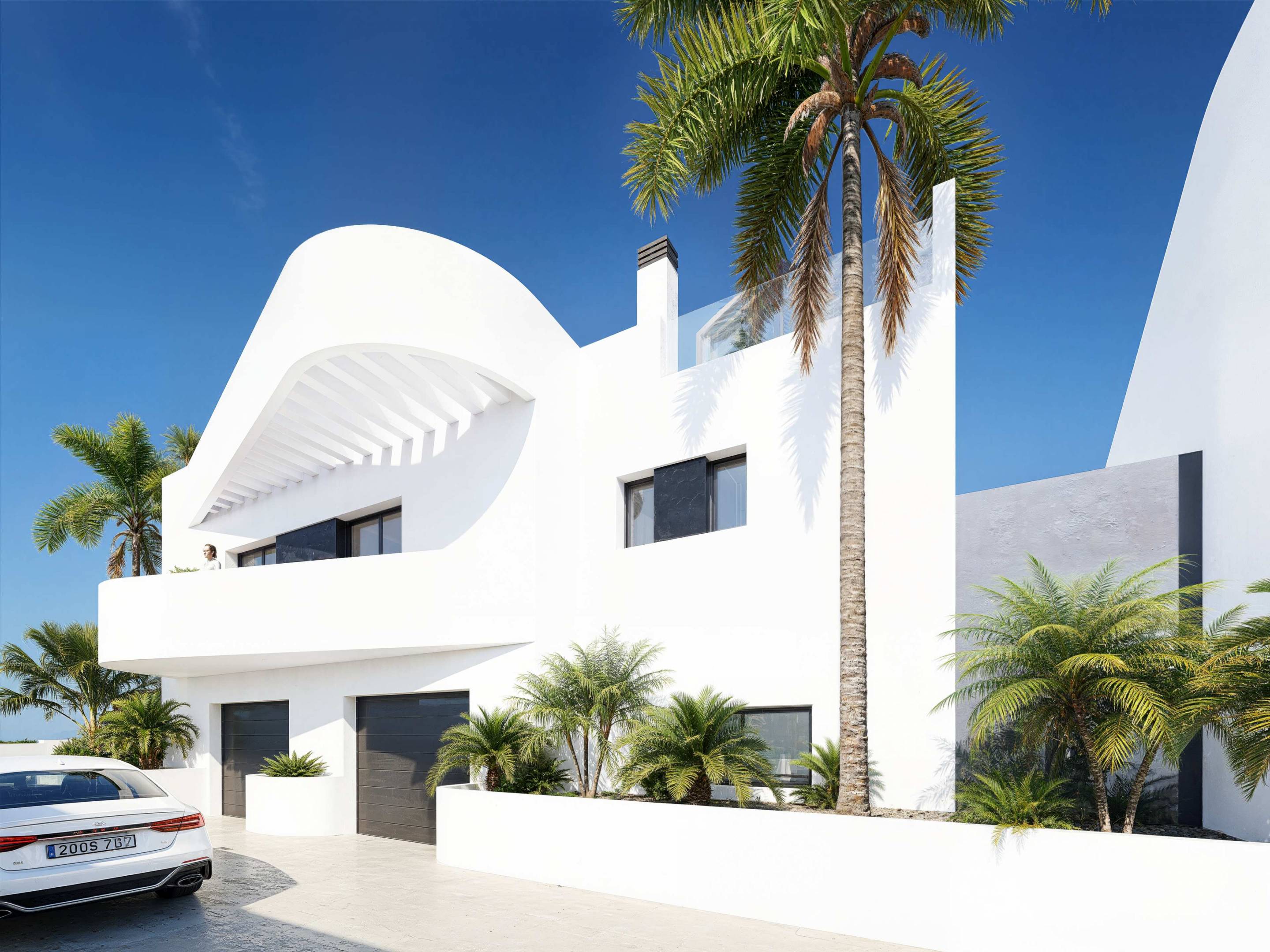 Solarium level of new-build villa with open views, Algorfa