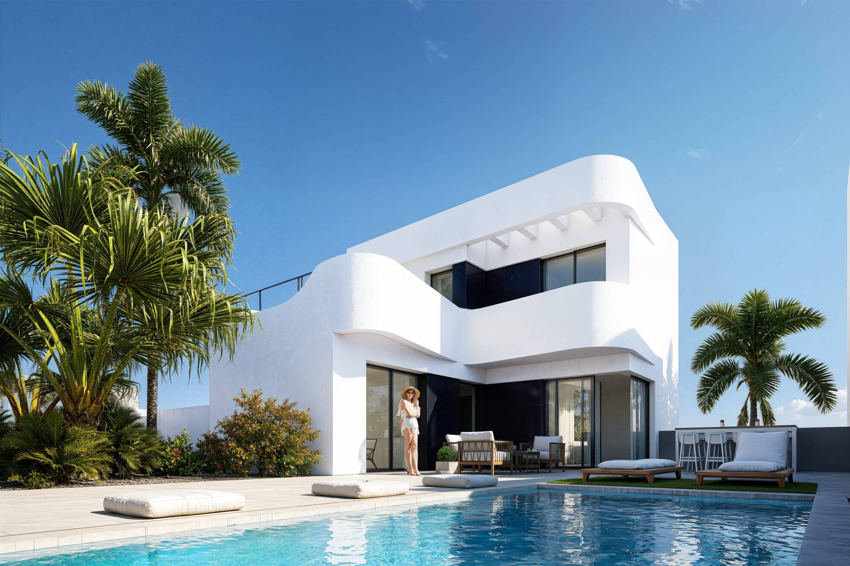 Kitchen in new-build 3-bedroom villa, Algorfa, Alicante