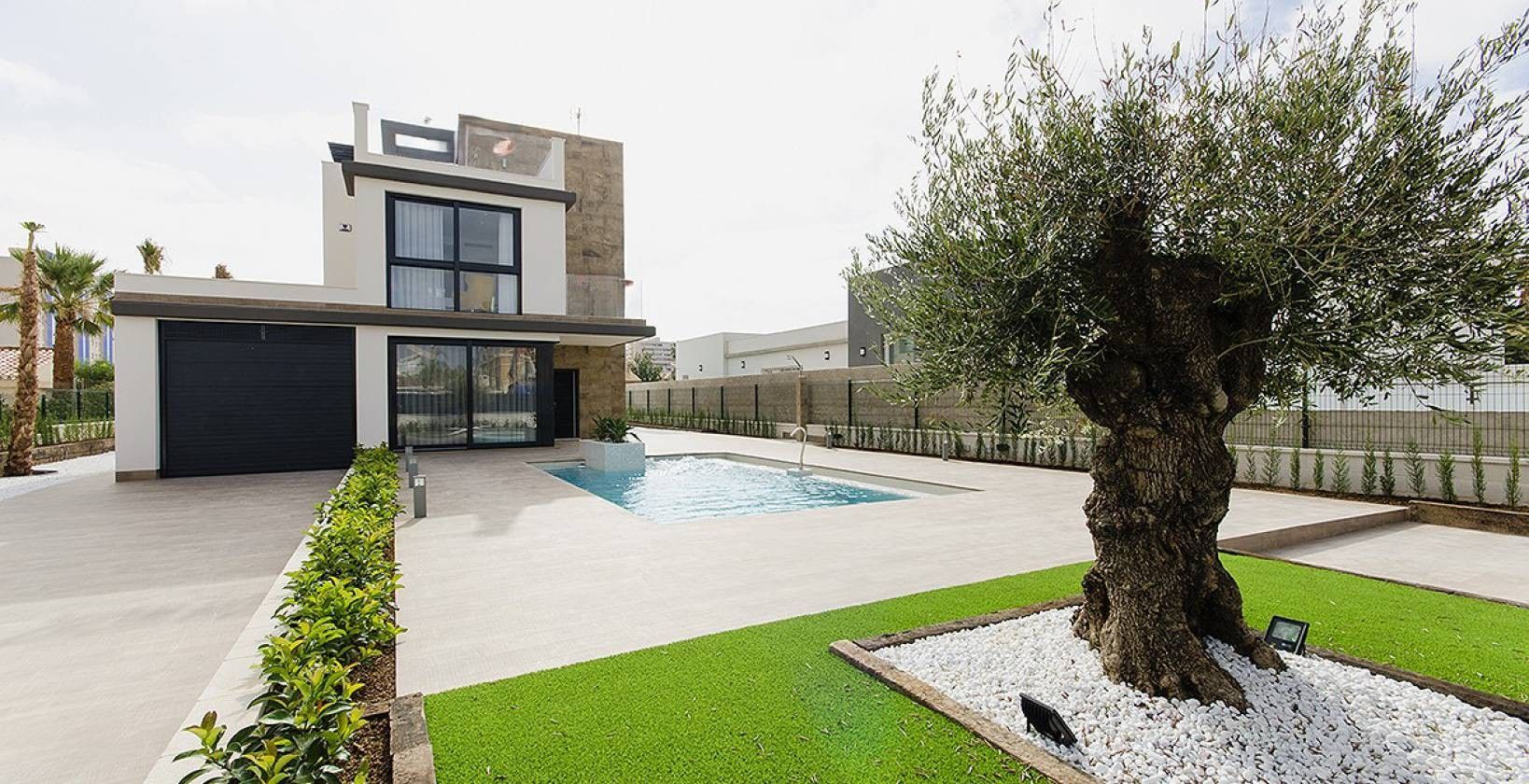 Solarium level of new-build villa, Campoamor, Orihuela Costa