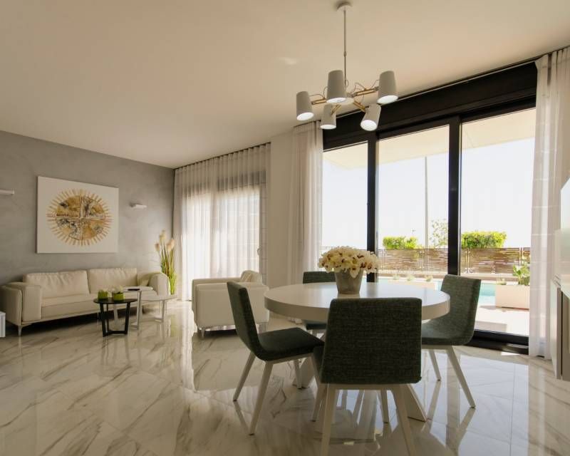Front elevation of 4-bedroom new-build villa in Campoamor, Orihuela Costa