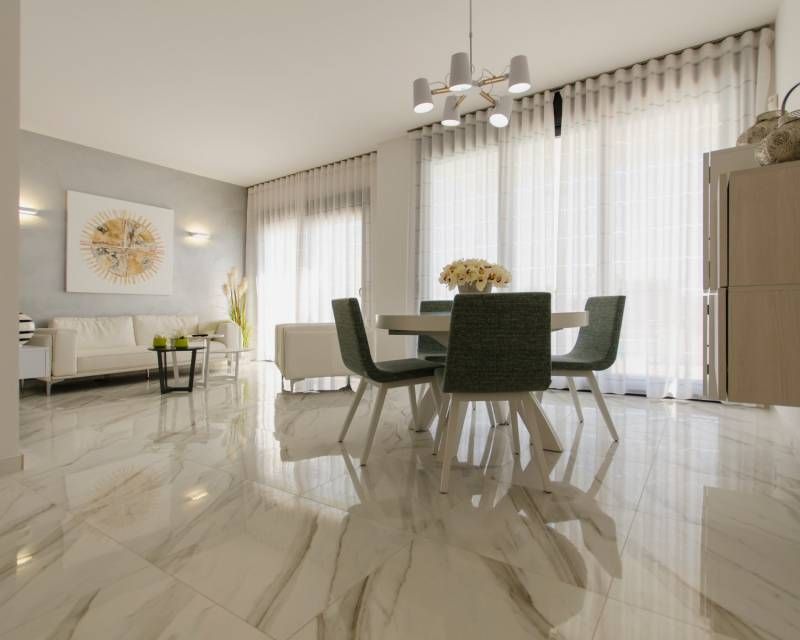 Render of pool and garden at new-build villa, Campoamor