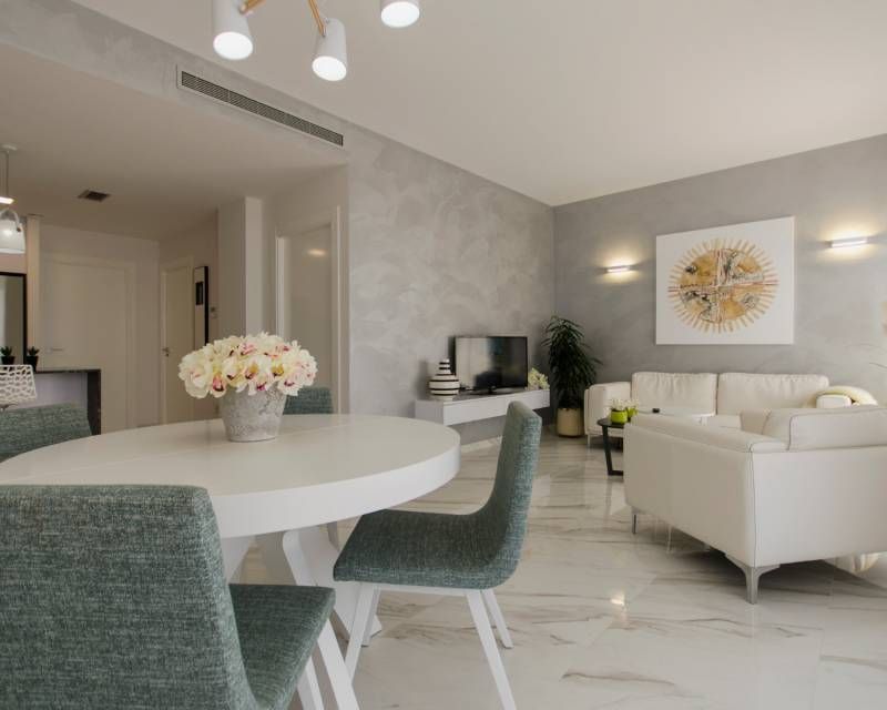 Street-level view of new-build villa location in Campoamor
