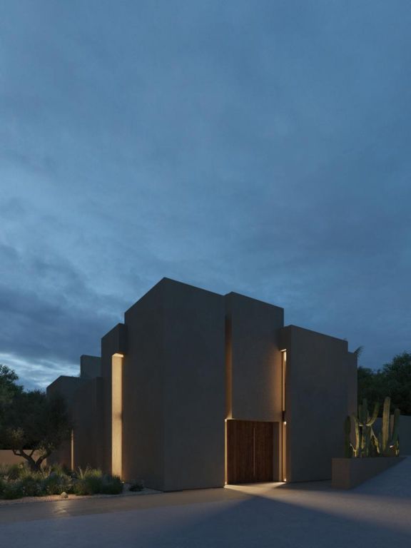 Aerial or elevated view of new-build villa site in Bello Horizonte, La Nucía