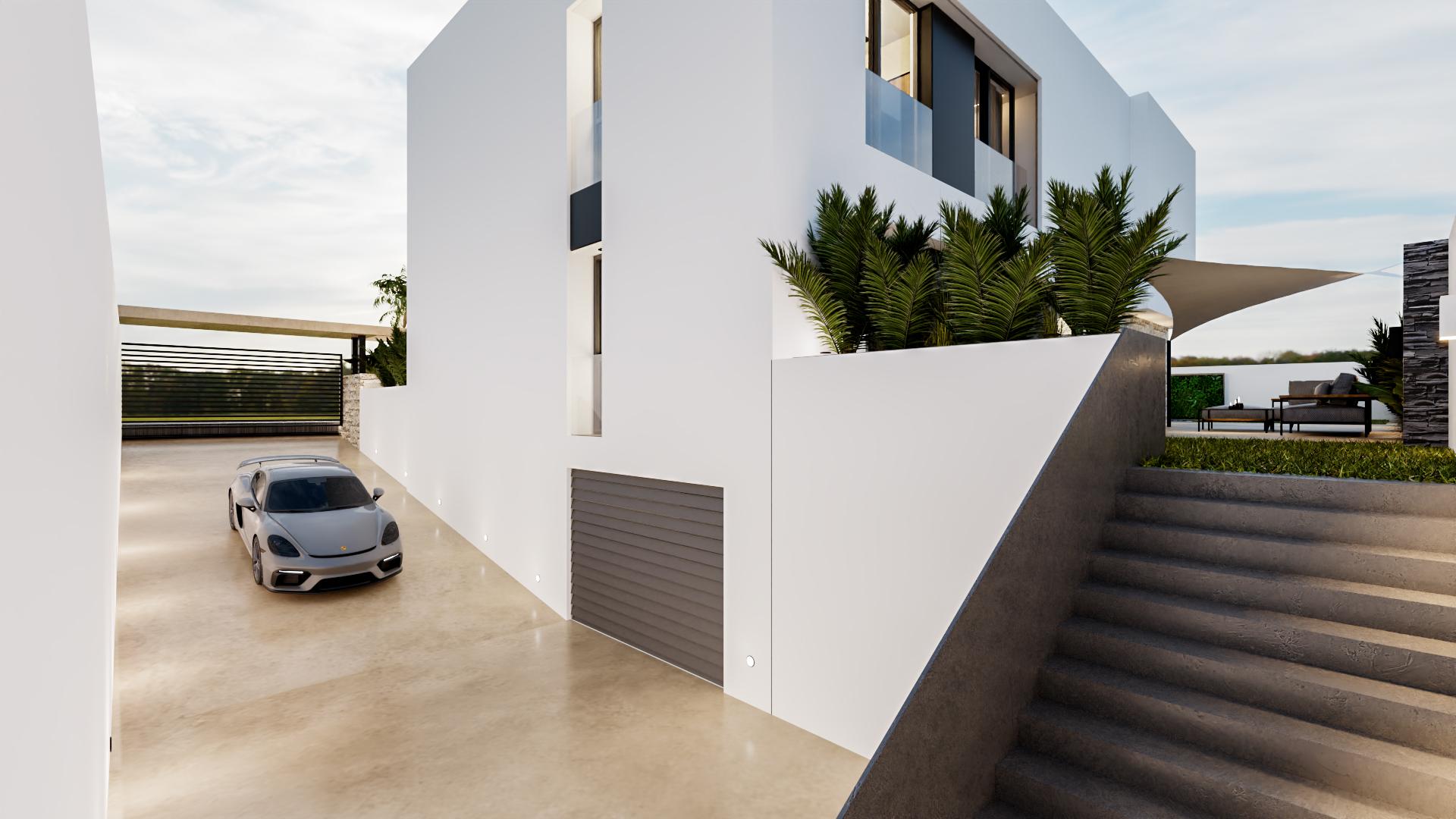 Bathroom fittings and tiling detail, new-build villa, La Regia, Orihuela Costa
