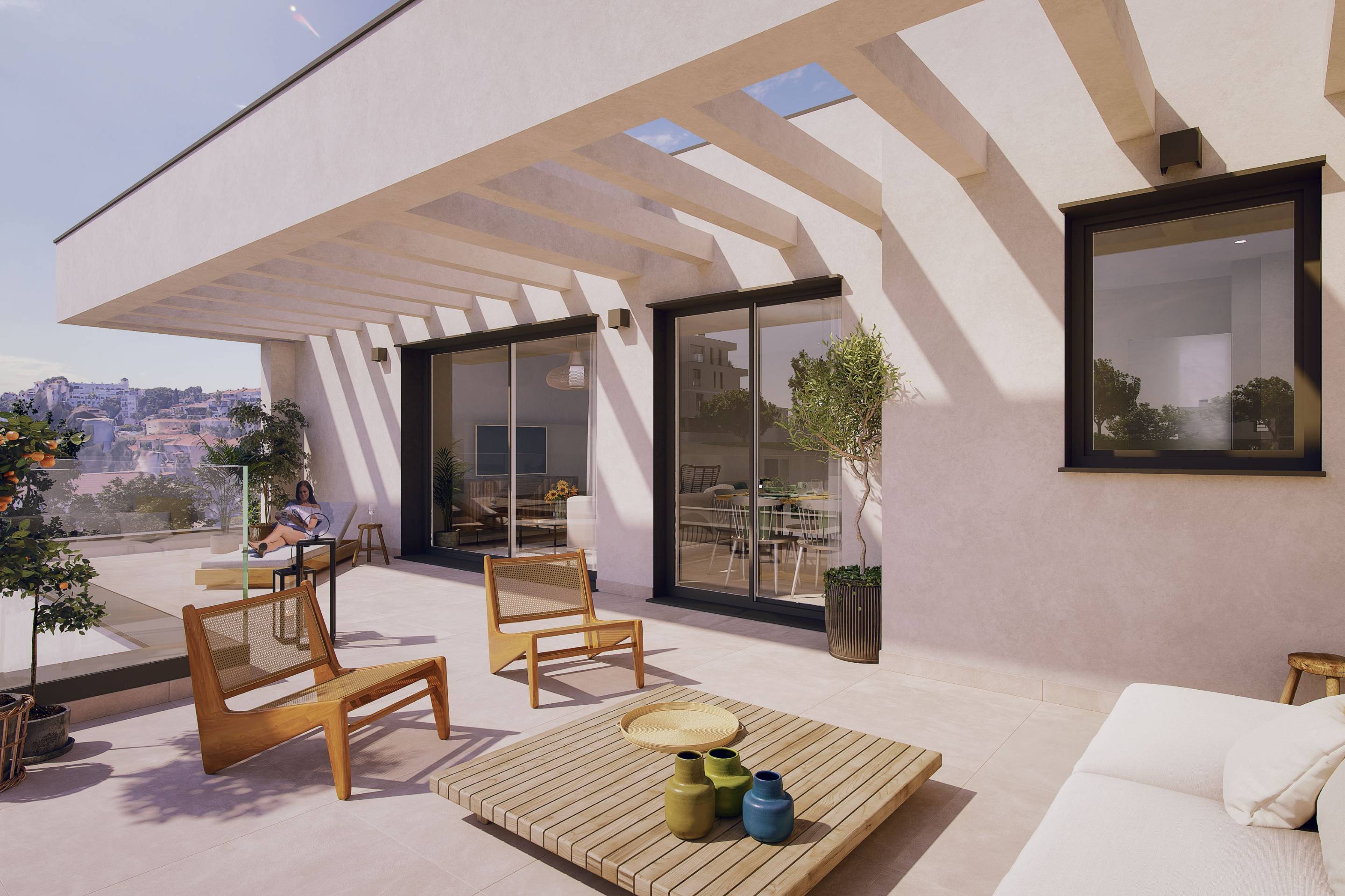 Development entrance and landscaping, El Pinillo, Torremolinos