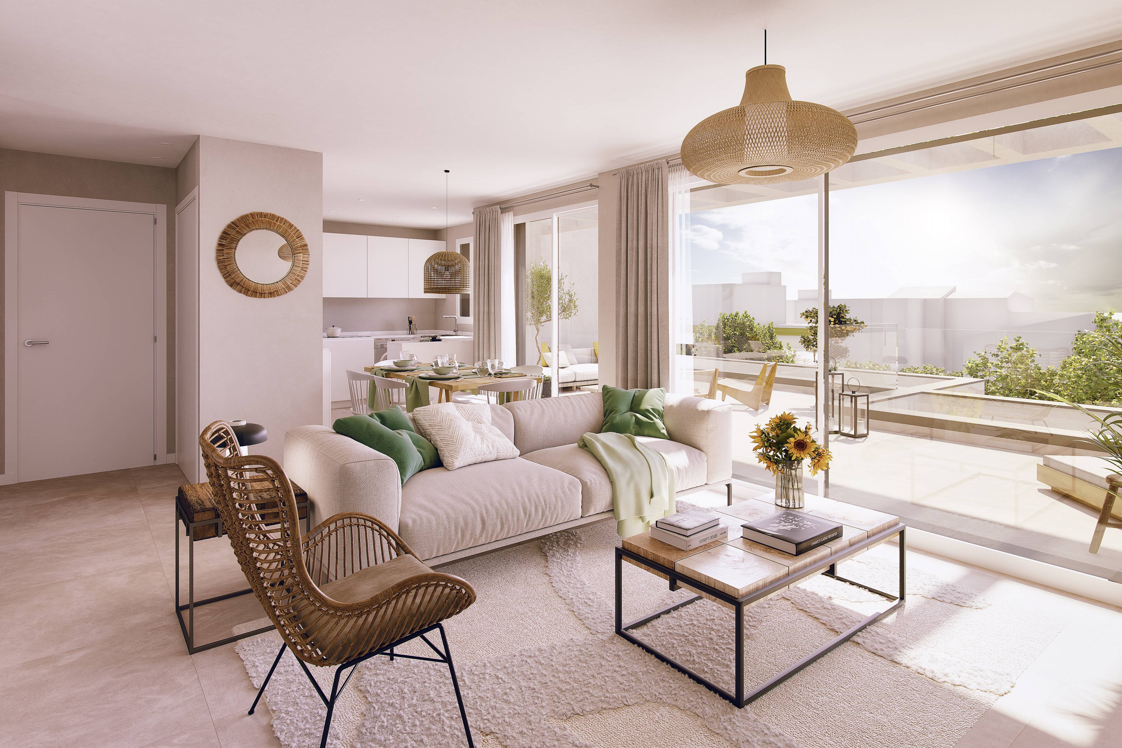 Flooring and wall finish in new-build apartment, El Pinillo
