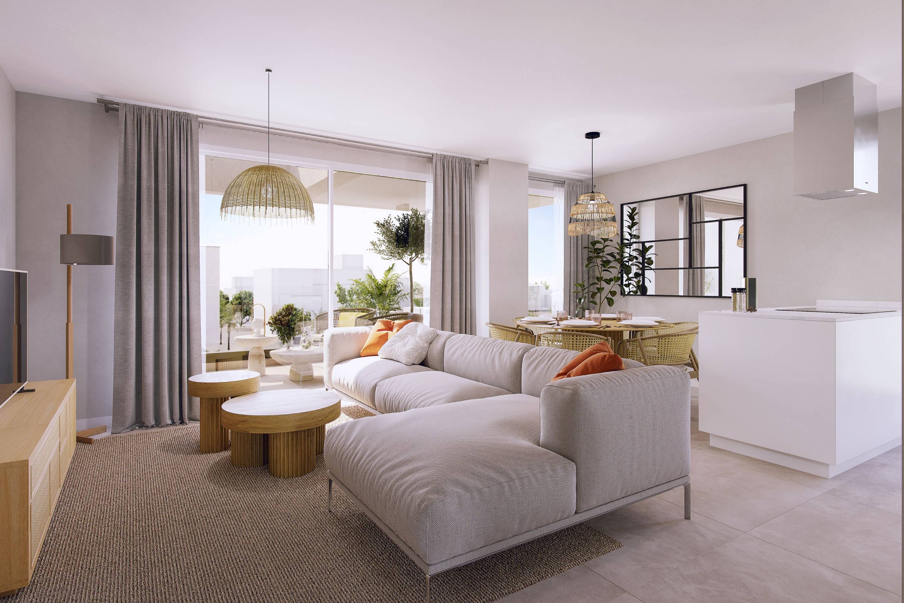 Balcony area in new-build apartment, El Pinillo, Torremolinos